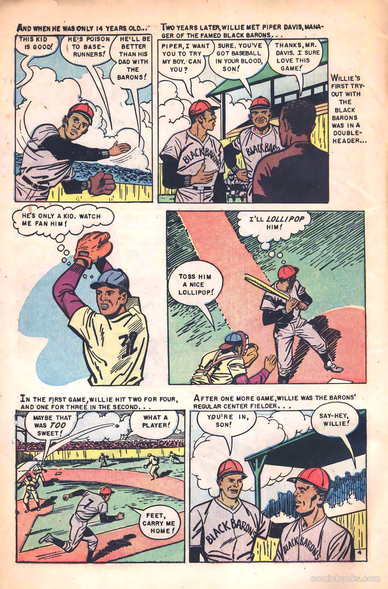 The Amazing Willie Mays #1 (1954) — page 6 of 36