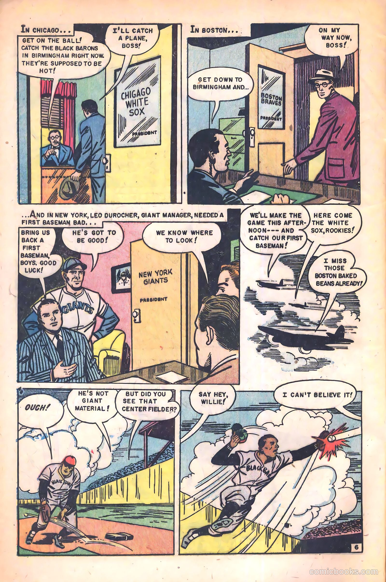 The Amazing Willie Mays #1 (1954) — page 8 of 36