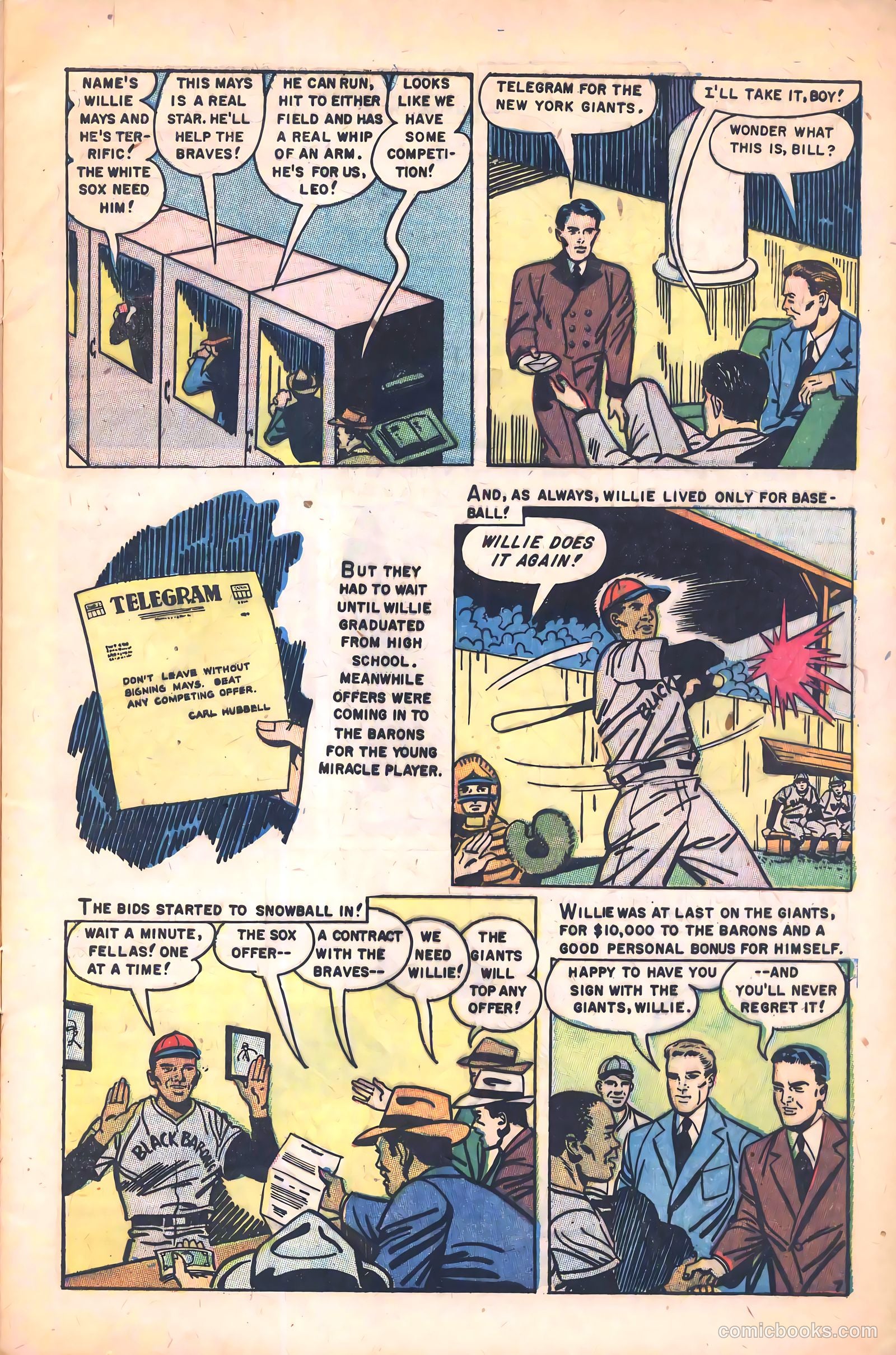 The Amazing Willie Mays #1 (1954) — page 9 of 36