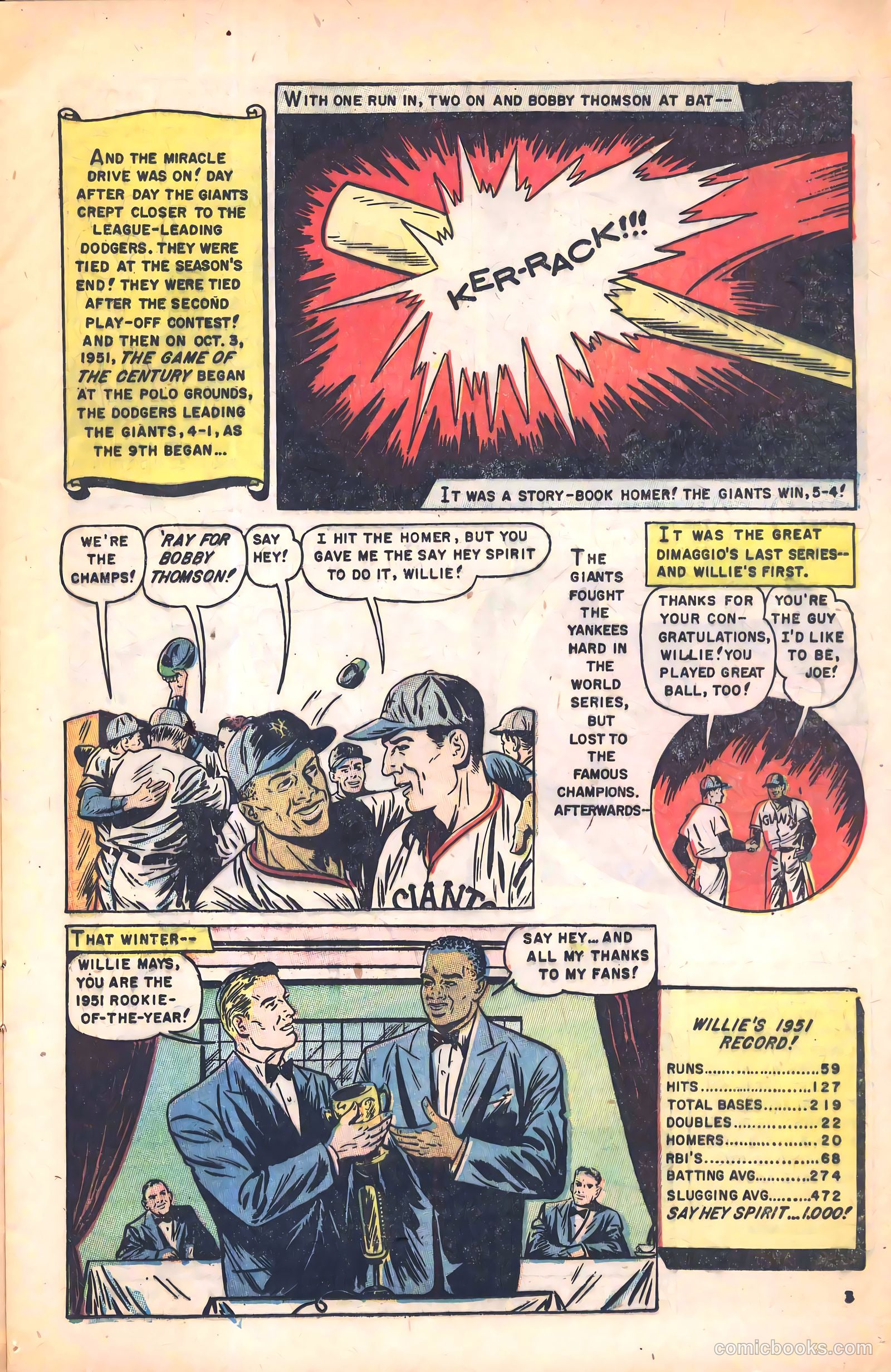 The Amazing Willie Mays #1 (1954) — page 13 of 36