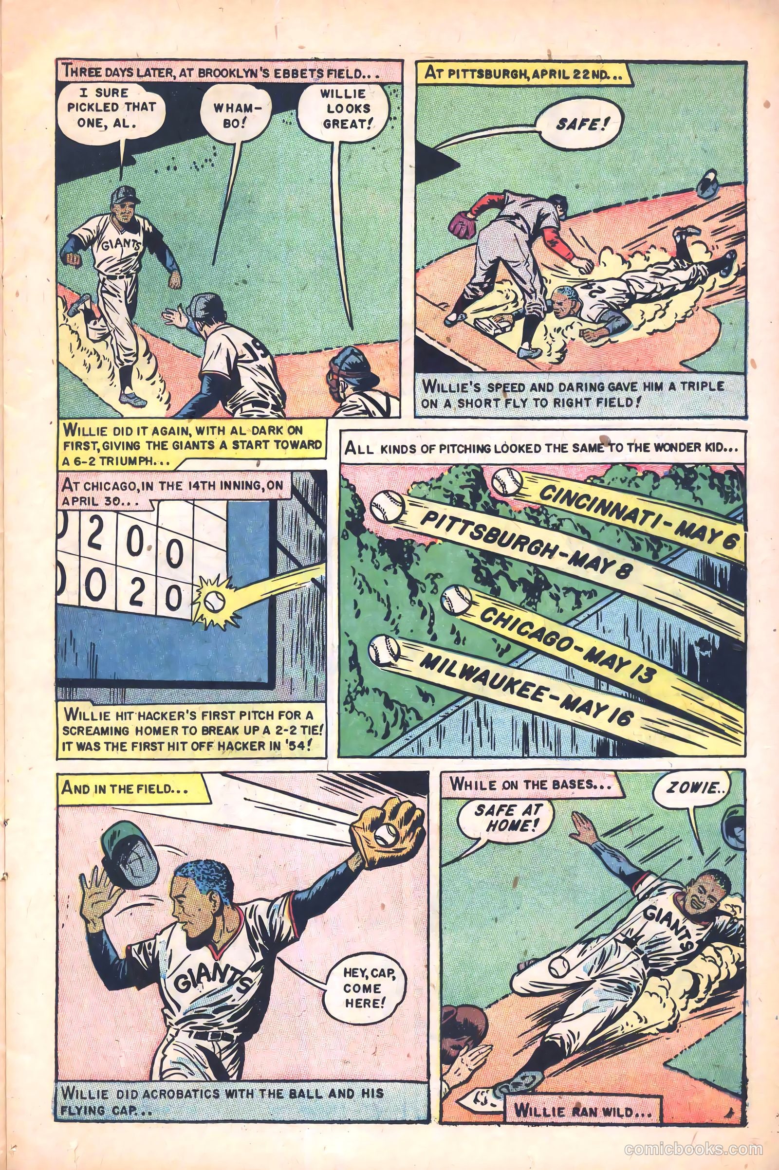 The Amazing Willie Mays #1 (1954) — page 15 of 36