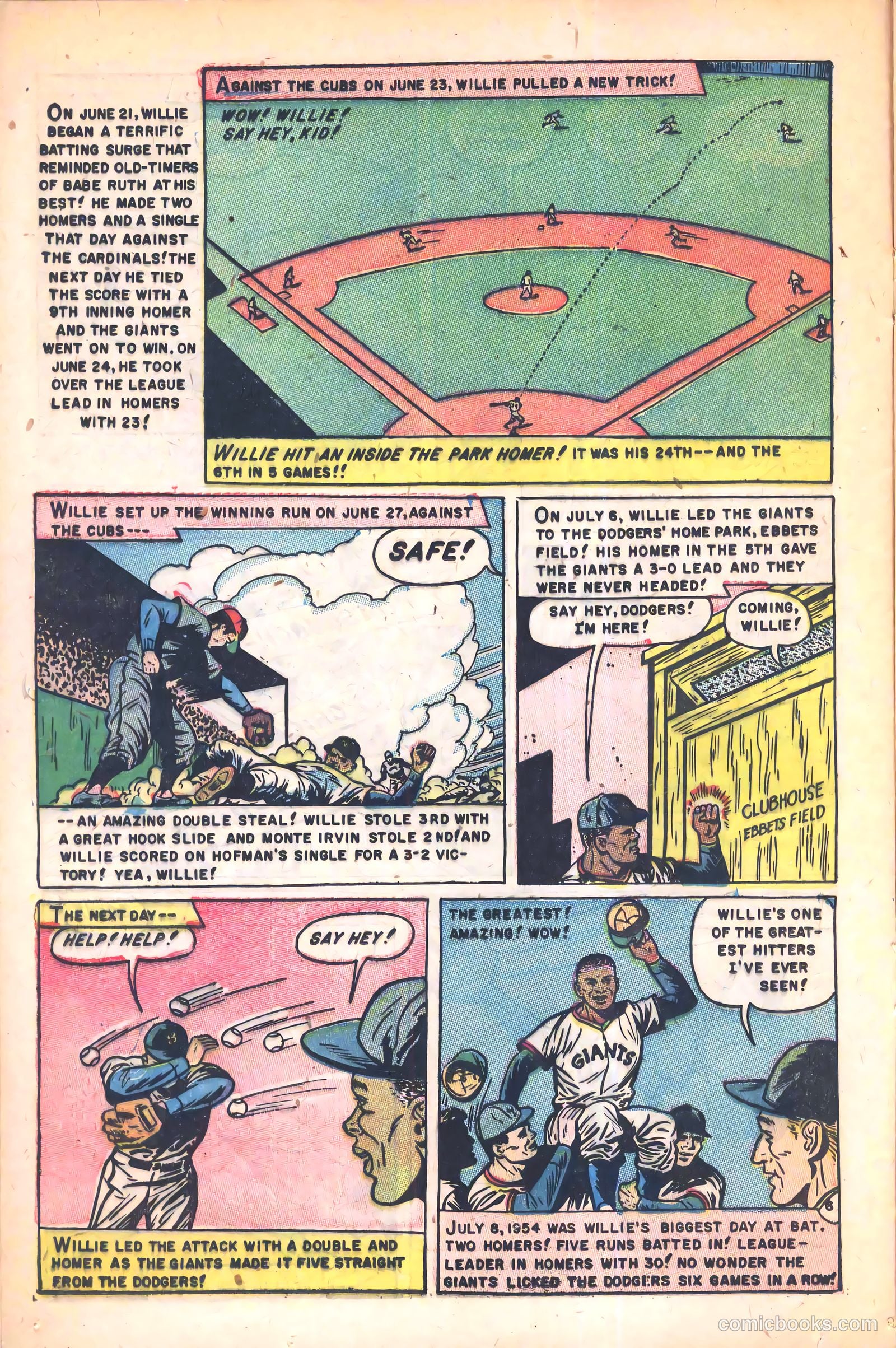 The Amazing Willie Mays #1 (1954) — page 16 of 36