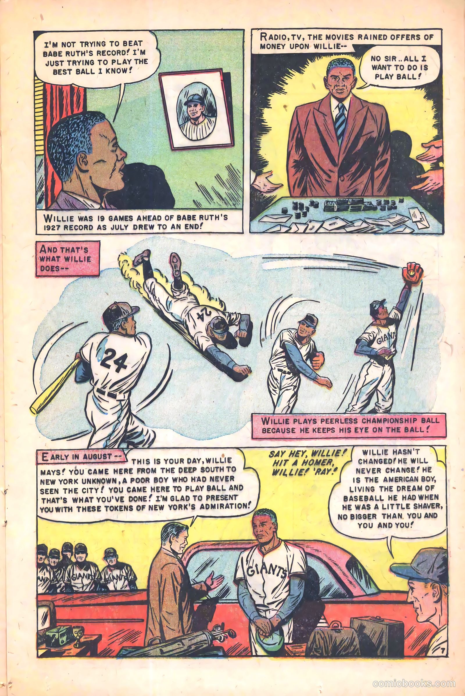 The Amazing Willie Mays #1 (1954) — page 17 of 36