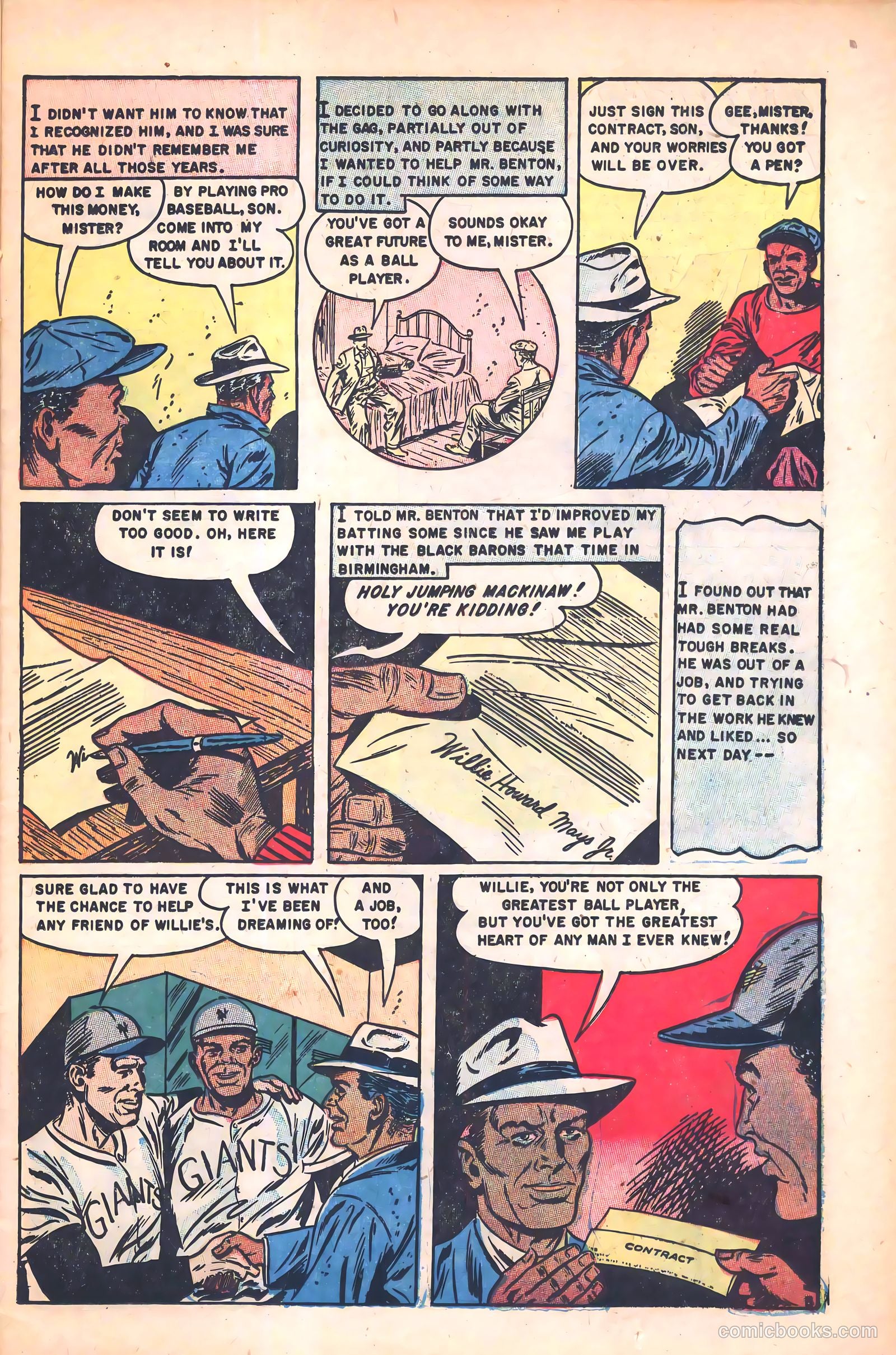 The Amazing Willie Mays #1 (1954) — page 23 of 36