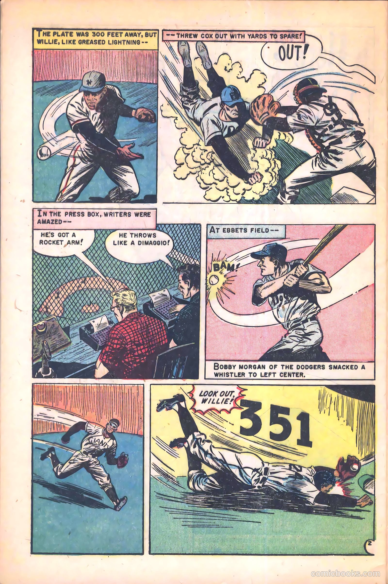 The Amazing Willie Mays #1 (1954) — page 28 of 36