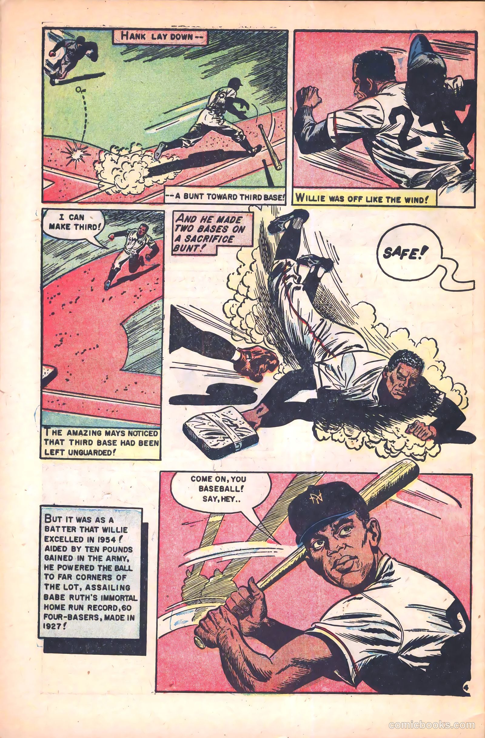 The Amazing Willie Mays #1 (1954) — page 30 of 36