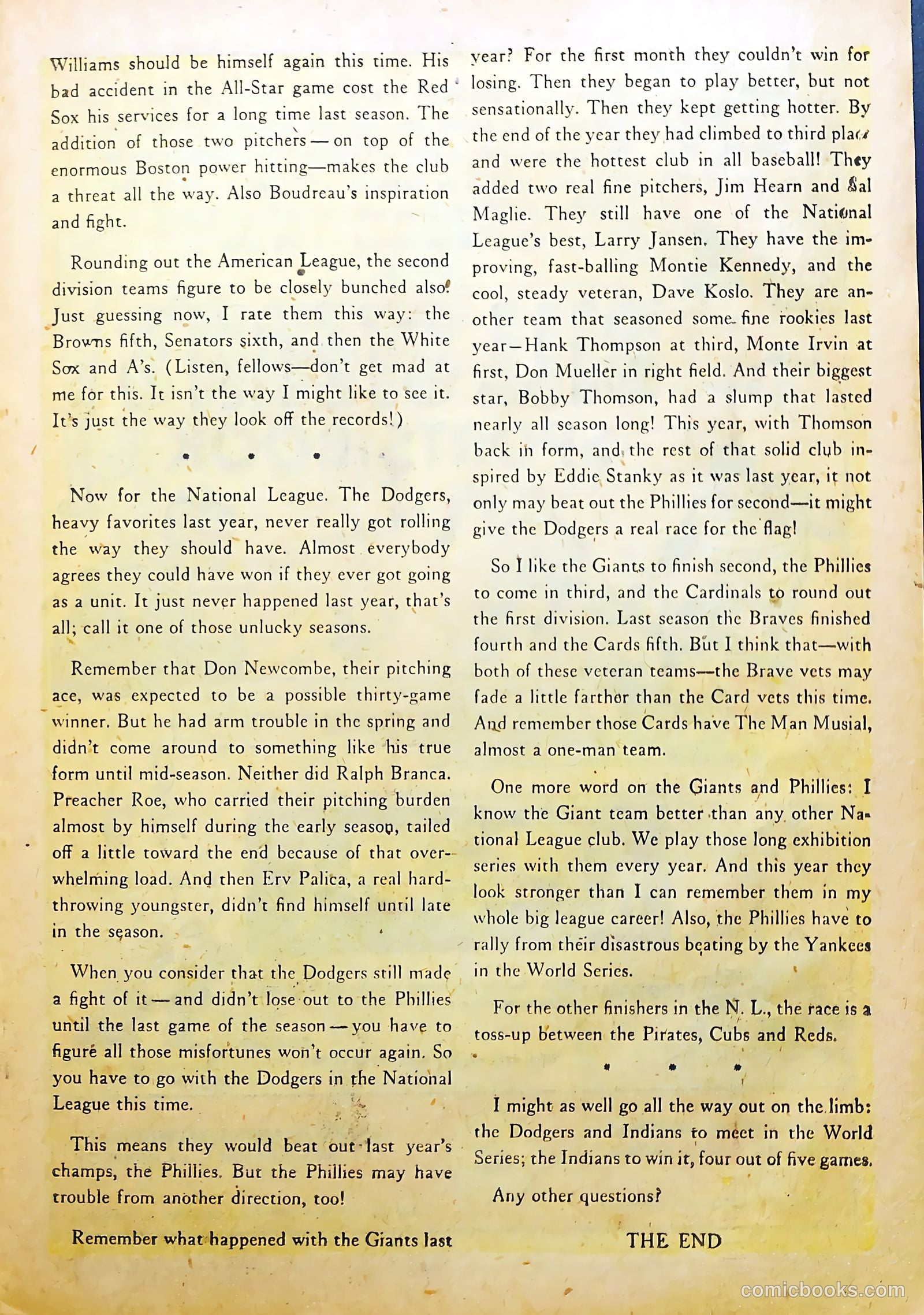 Baseball Thrills #10 (1951) — page 19 of 36