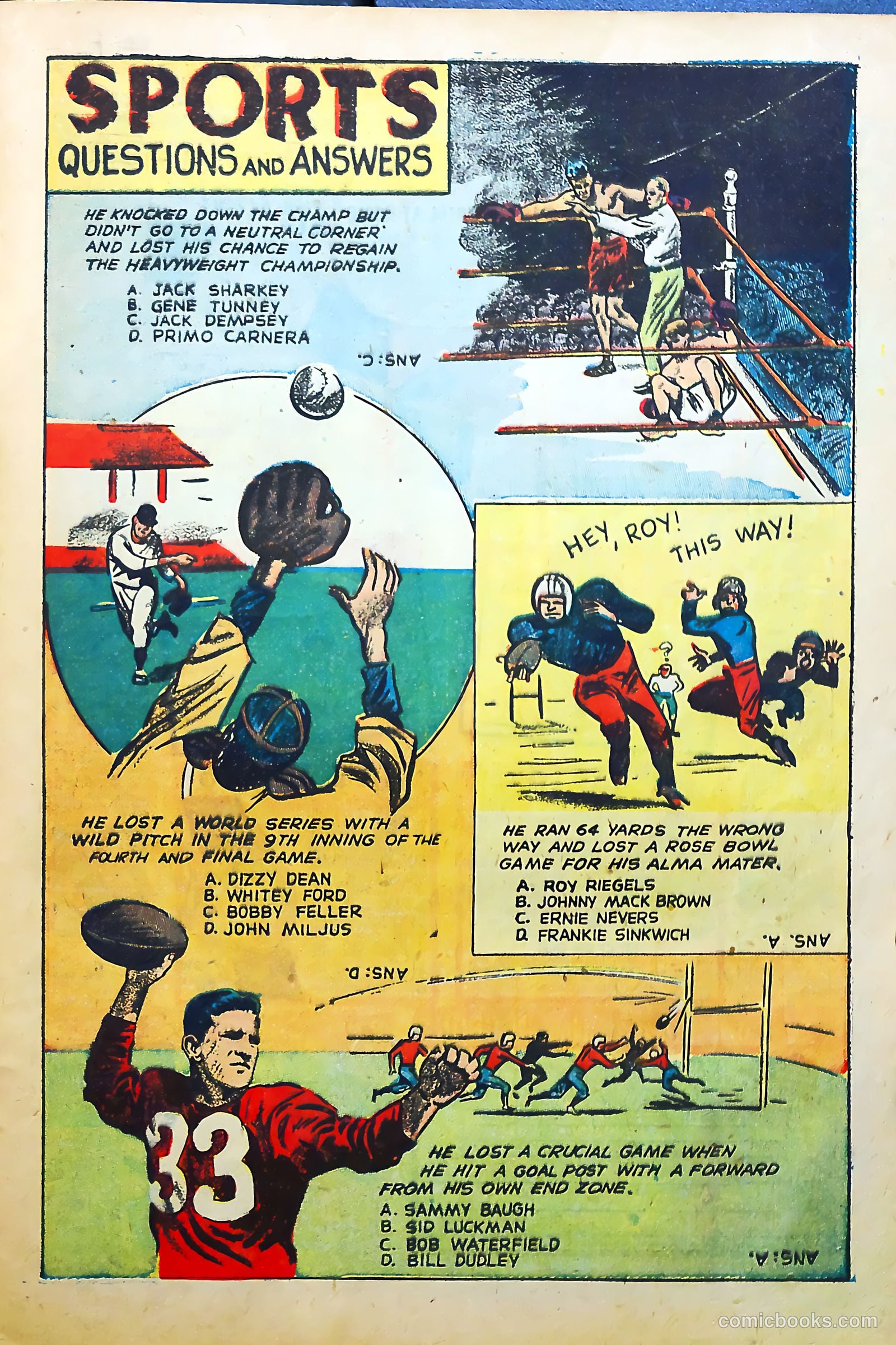Baseball Thrills #10 (1951) — page 33 of 36