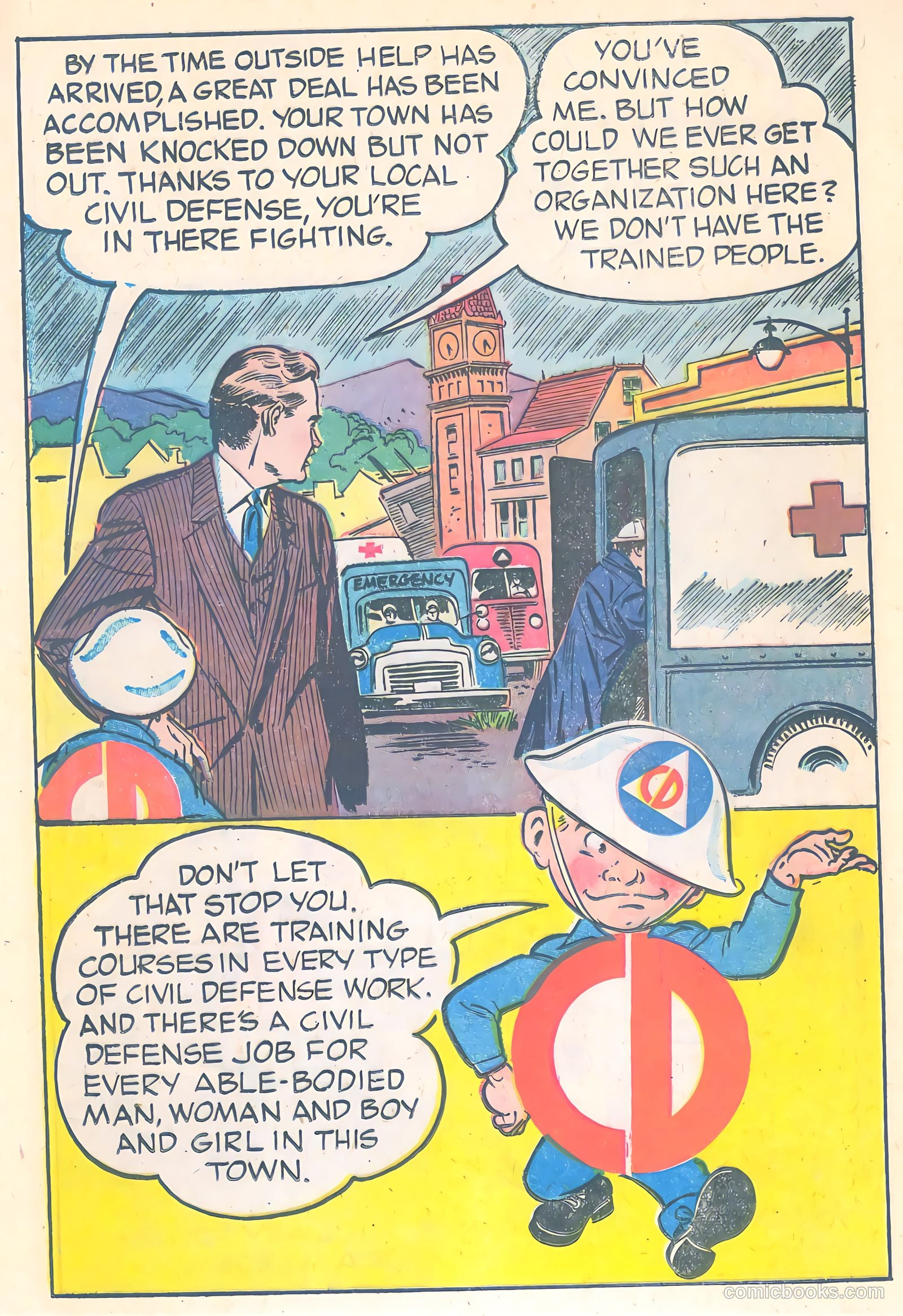Mr. Civil Defense Tells About Natural Disasters! #1 (1956) — page 10 of 16