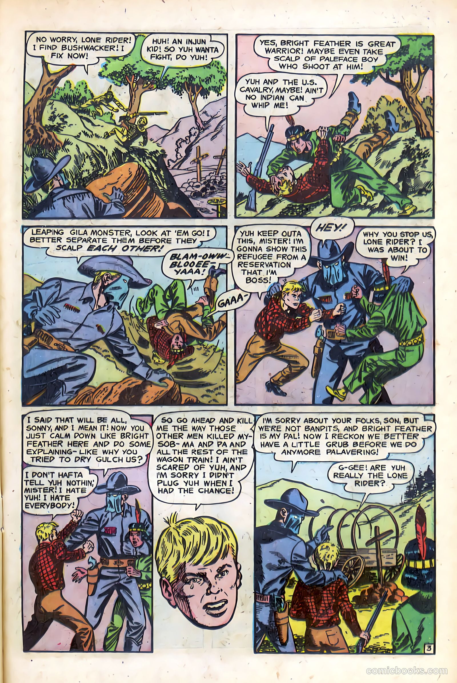 The Lone Rider #14 (1950) — page 21 of 36