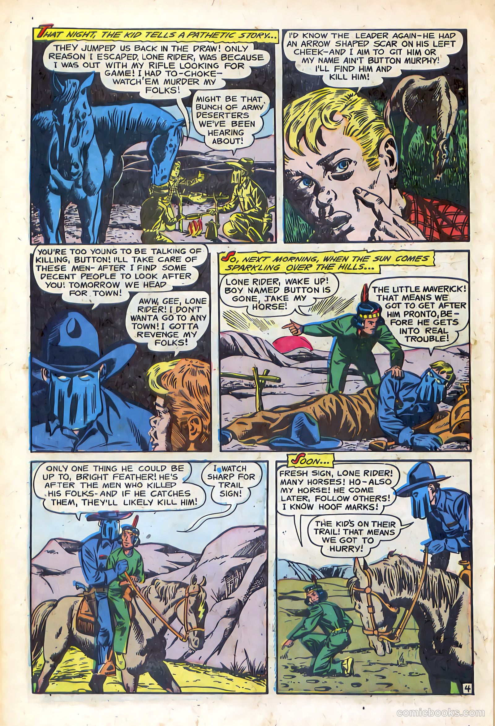 The Lone Rider #14 (1950) — page 22 of 36