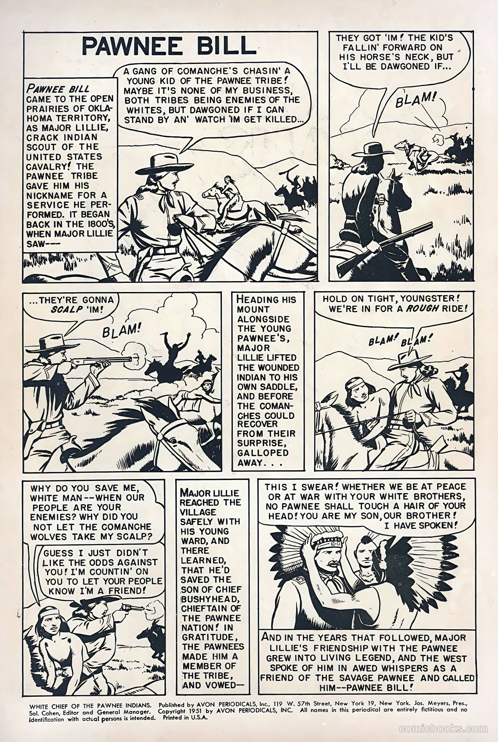 White Chief of the Pawnee Indians #1 (1951) — page 2 of 36