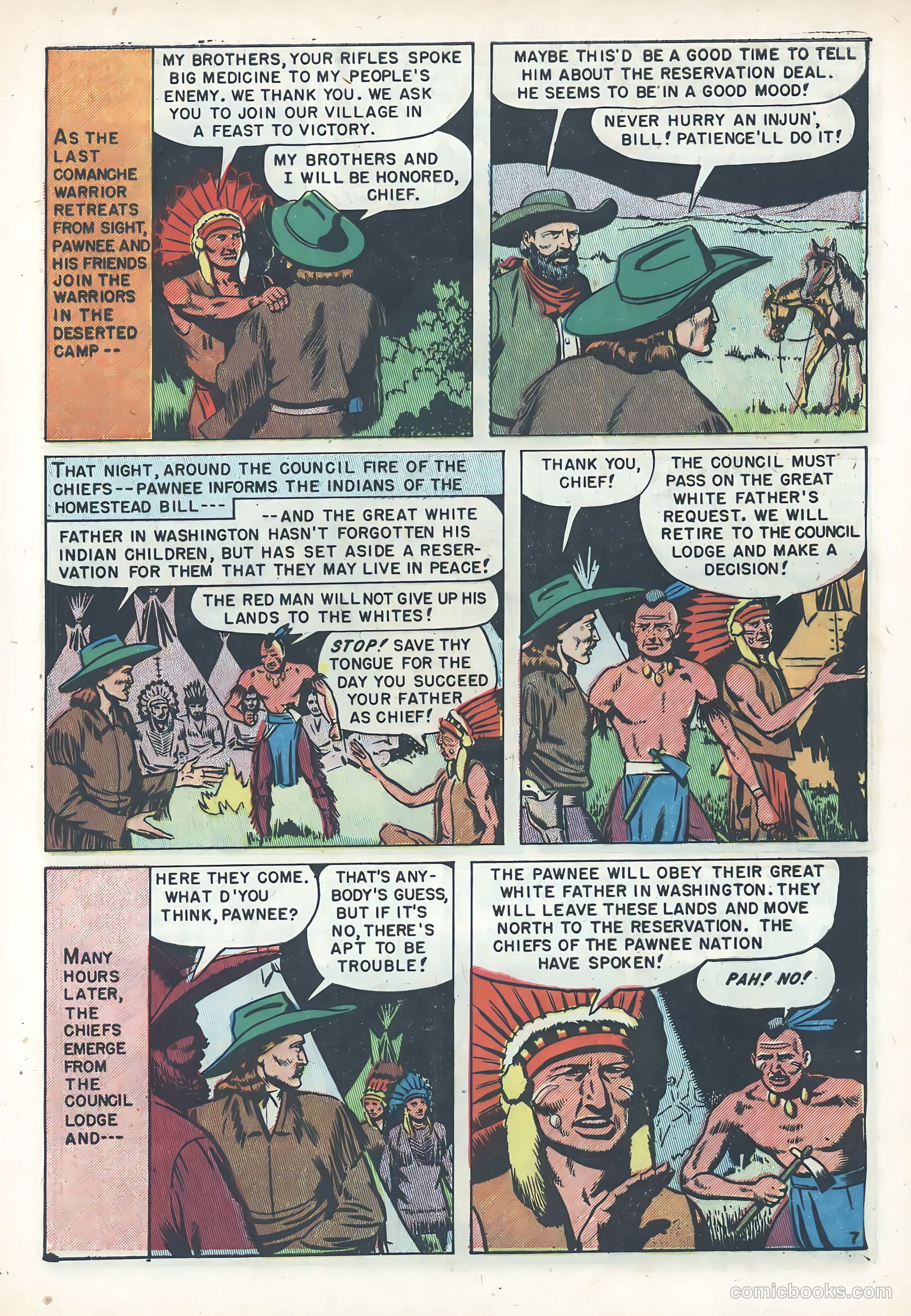 White Chief of the Pawnee Indians #1 (1951) — page 9 of 36
