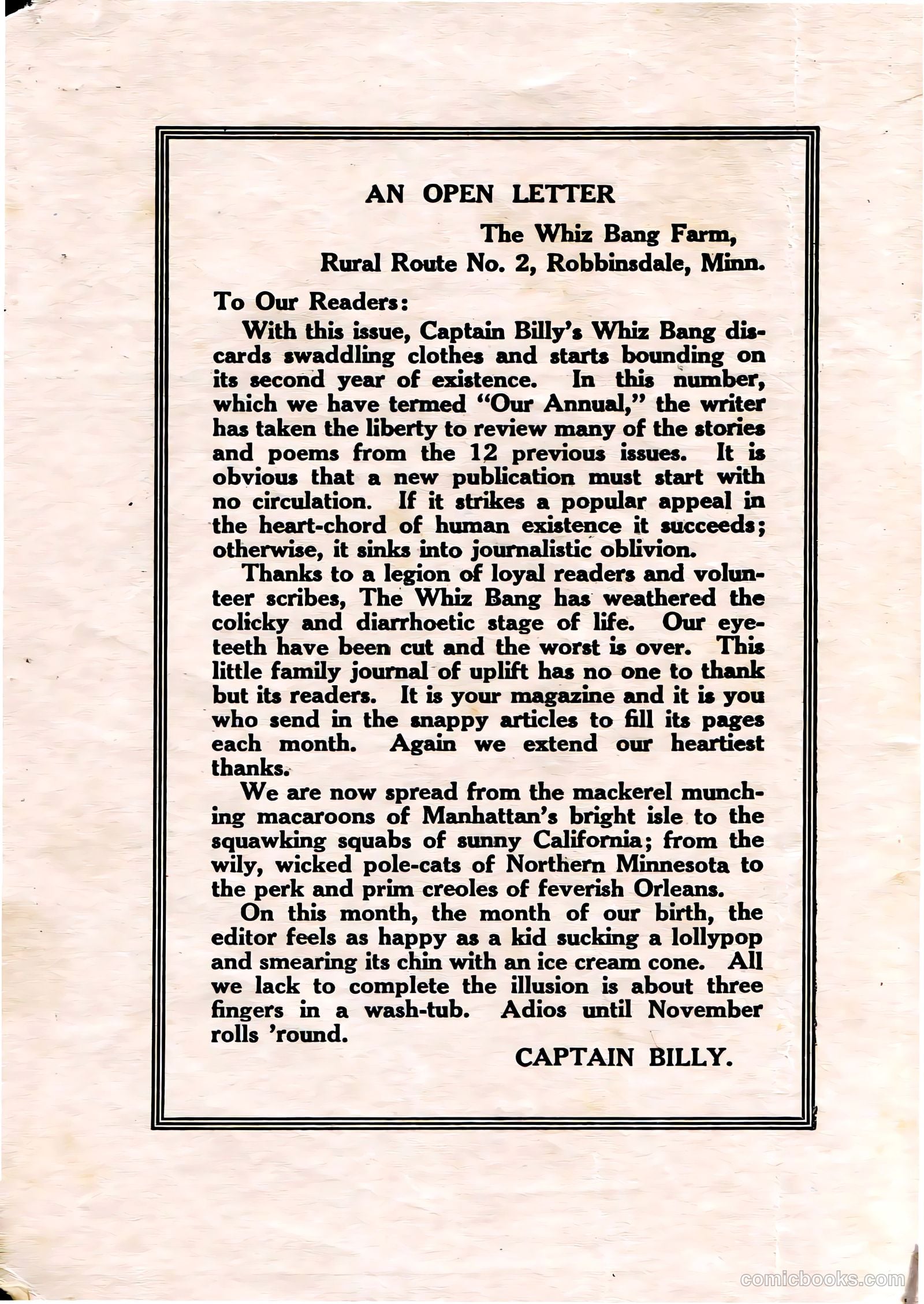 Capt Billy's Whiz Bang v2 #13 — page 2 of 68