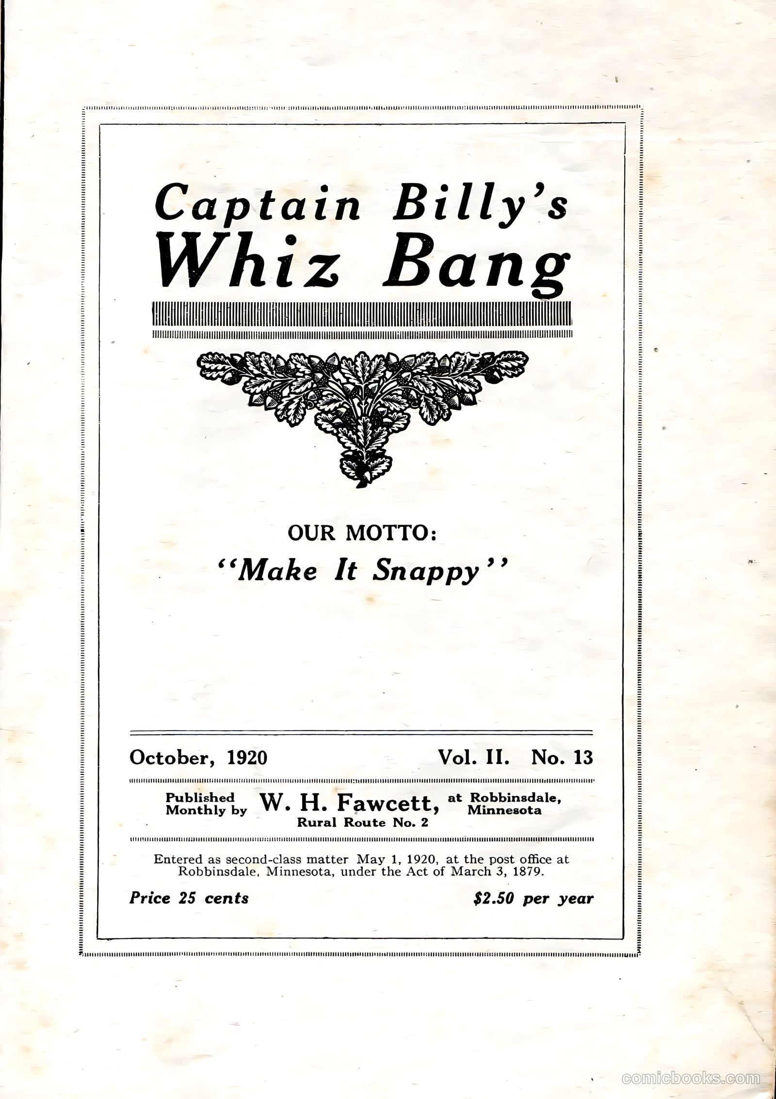 Capt Billy's Whiz Bang v2 #13 — page 3 of 68