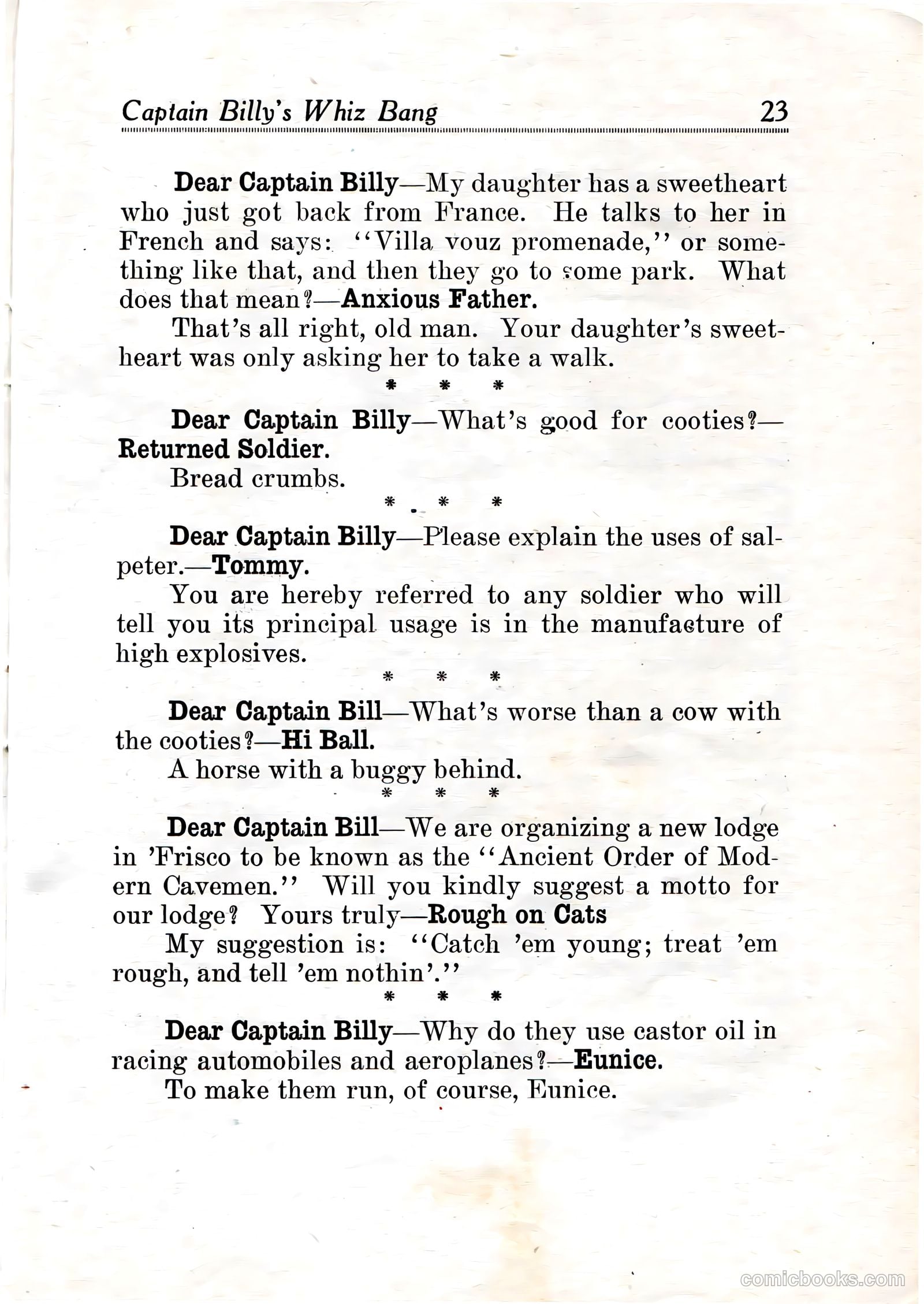 Capt Billy's Whiz Bang v2 #13 — page 25 of 68