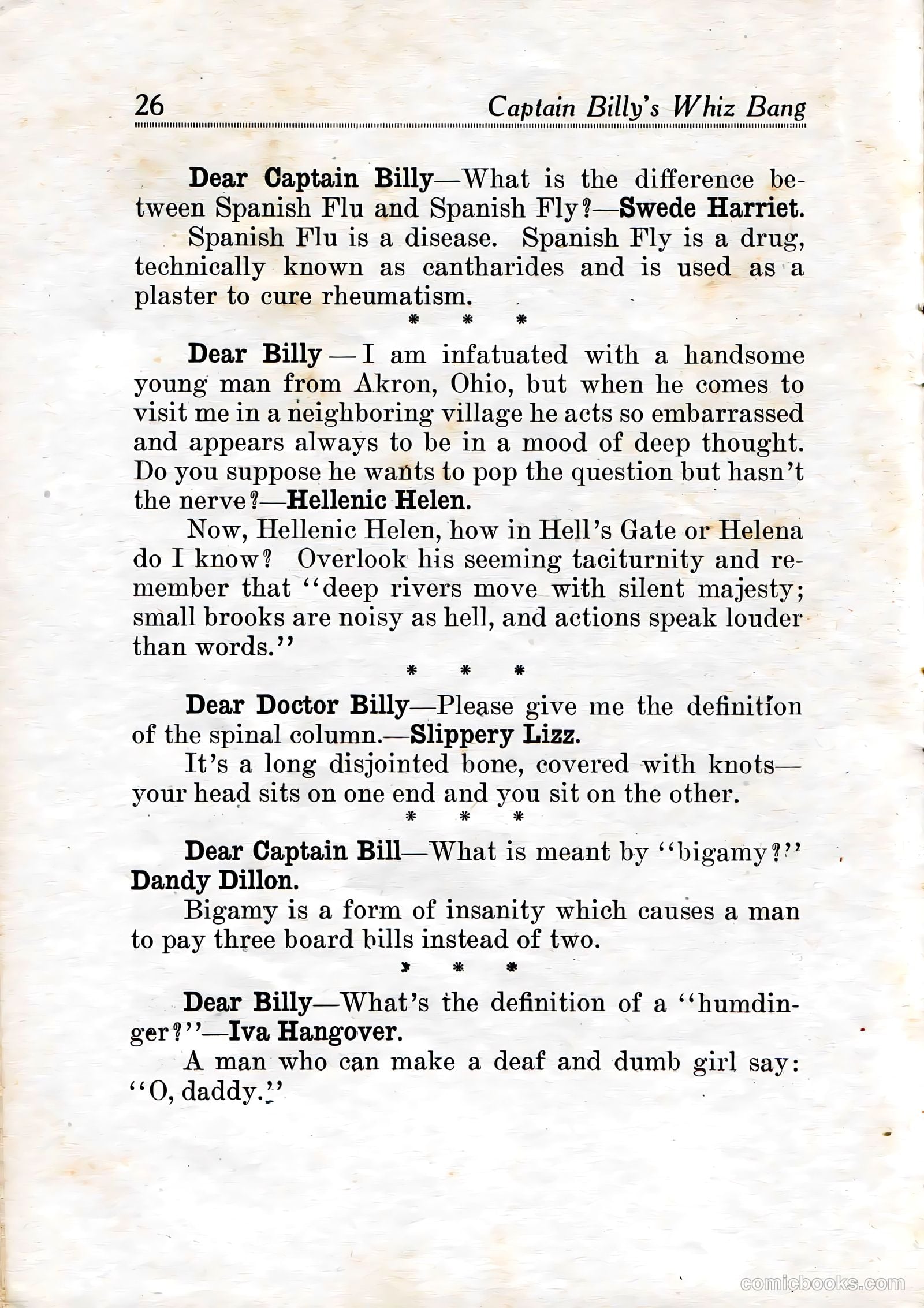 Capt Billy's Whiz Bang v2 #13 — page 28 of 68