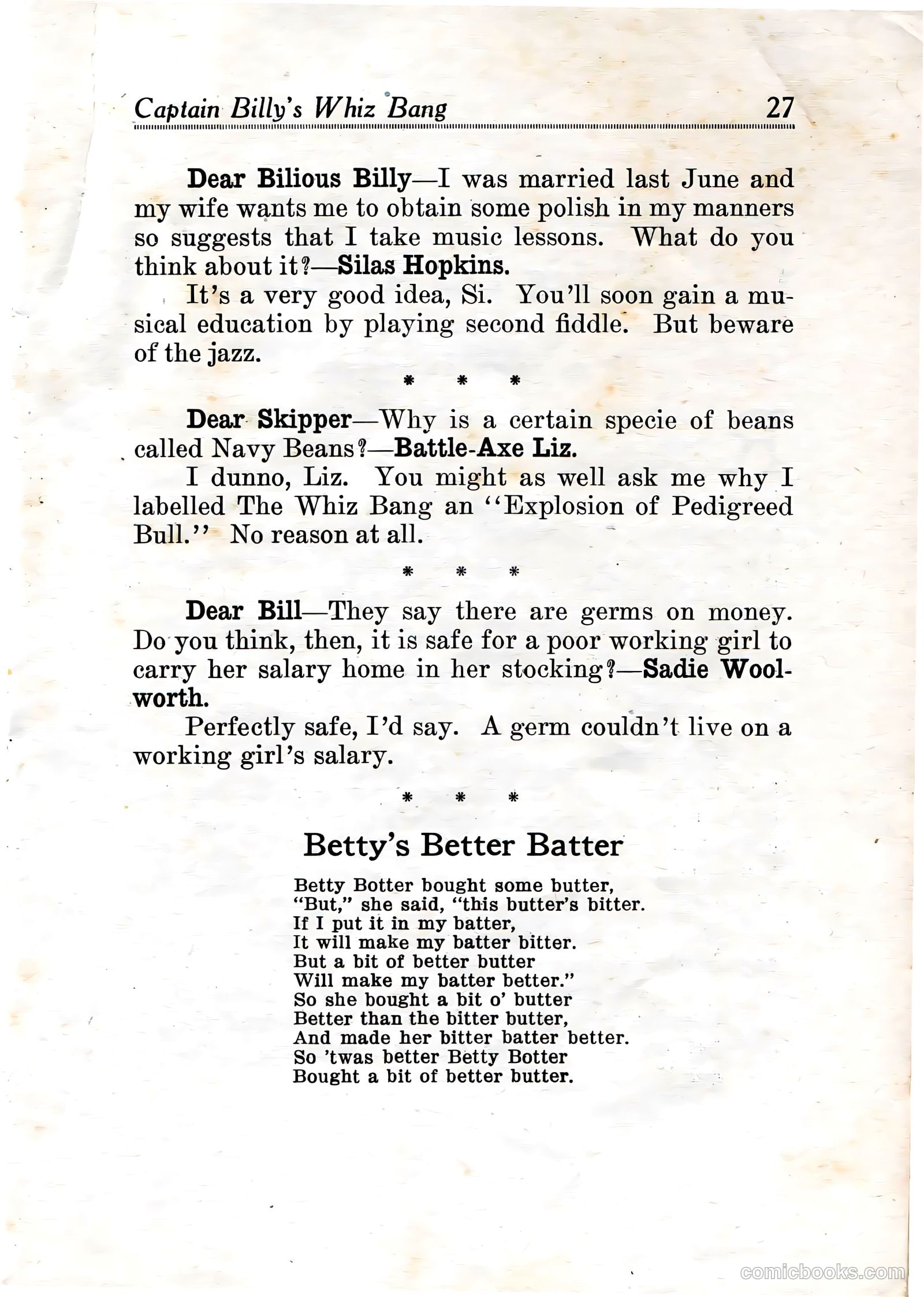 Capt Billy's Whiz Bang v2 #13 — page 29 of 68
