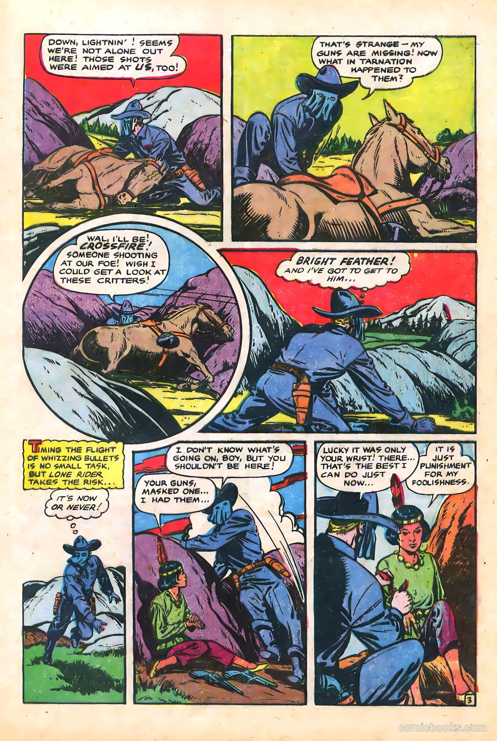 The Lone Rider #21 (1950) — page 7 of 36