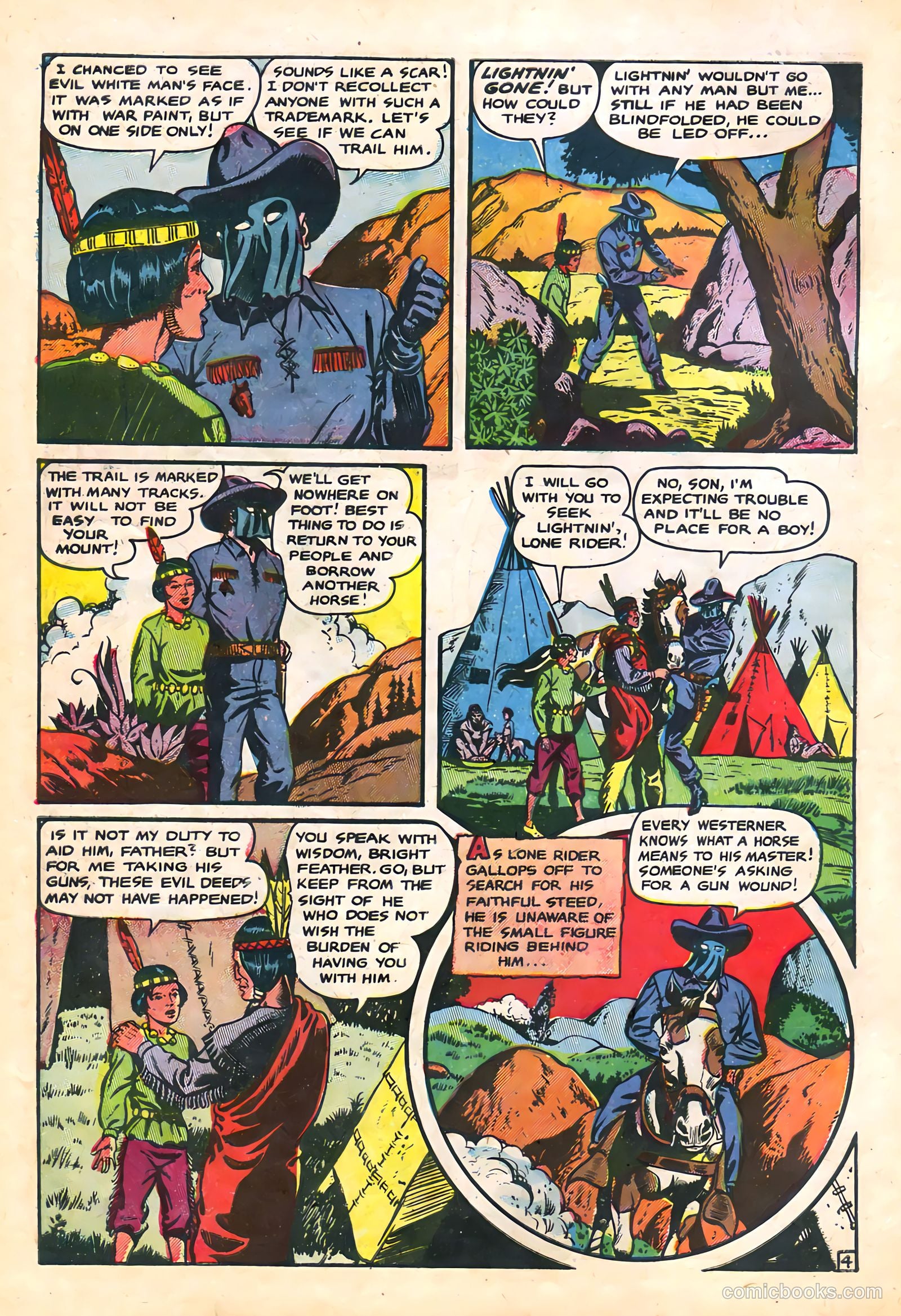 The Lone Rider #21 (1950) — page 8 of 36
