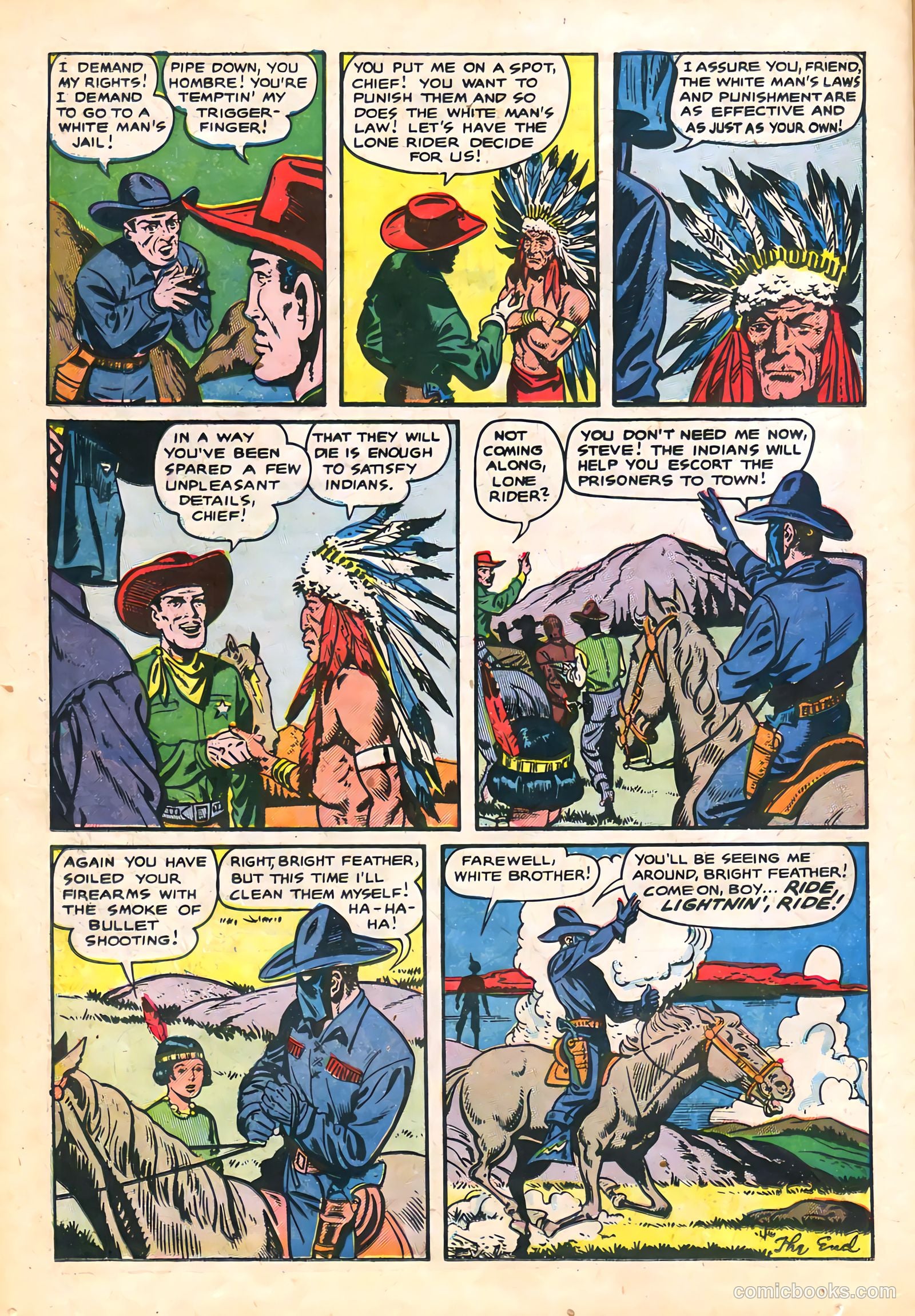 The Lone Rider #21 (1950) — page 16 of 36