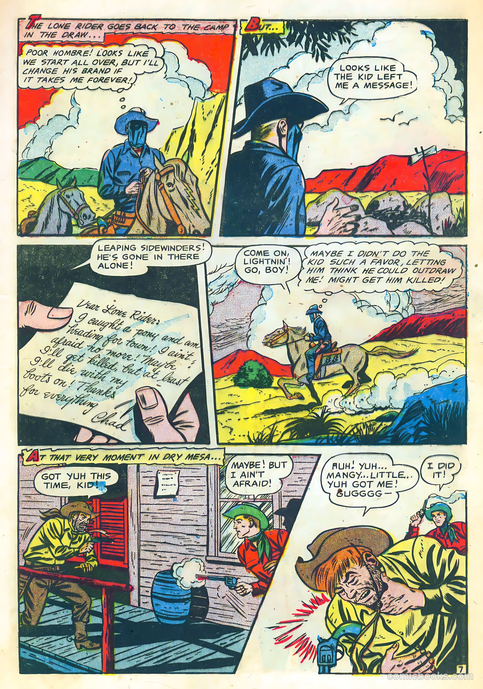 The Lone Rider #10 (1950) — page 9 of 36