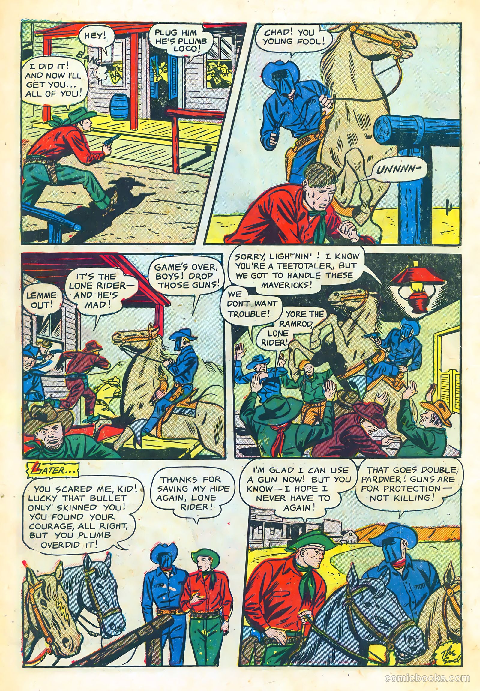 The Lone Rider #10 (1950) — page 10 of 36