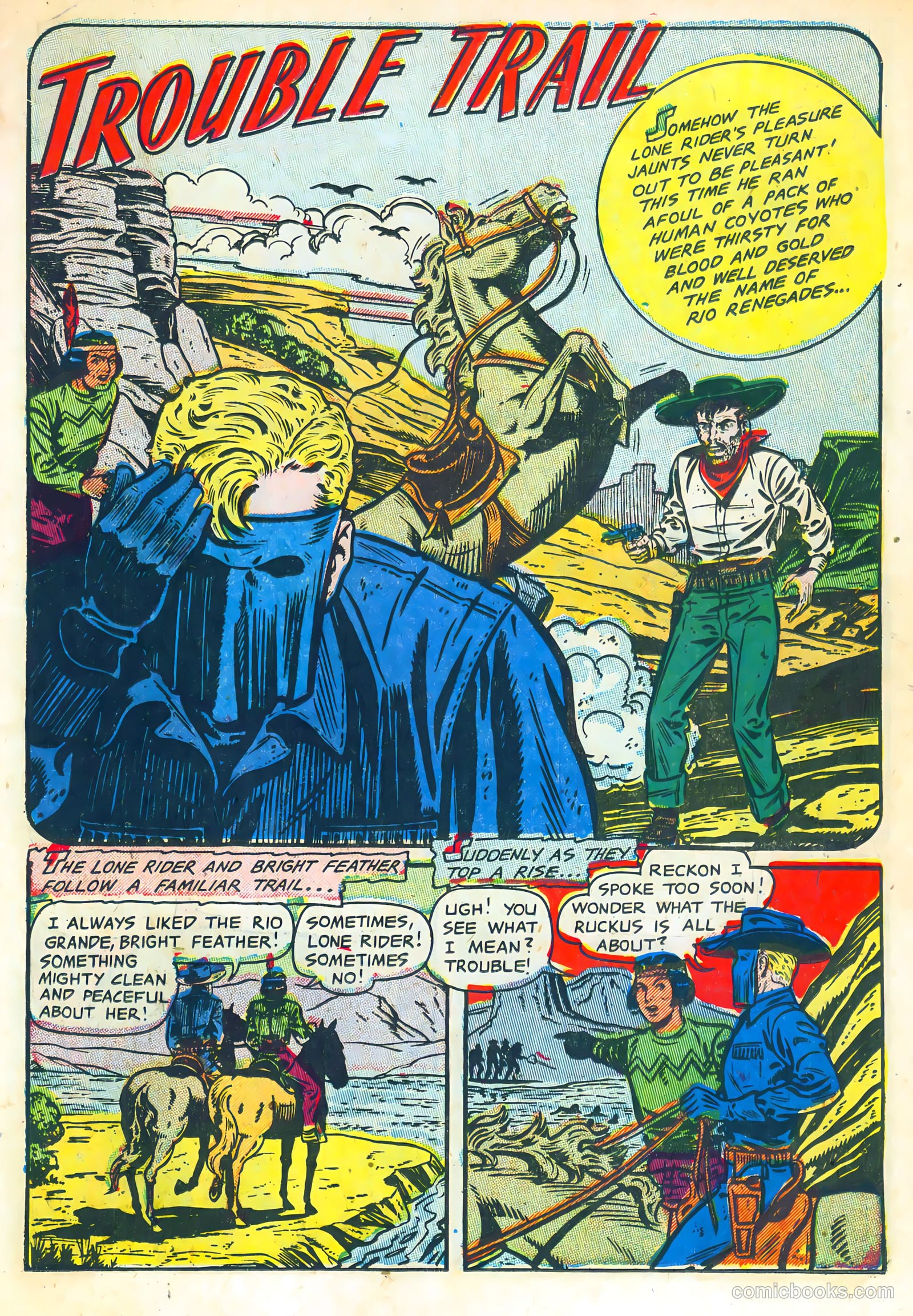 The Lone Rider #10 (1950) — page 19 of 36