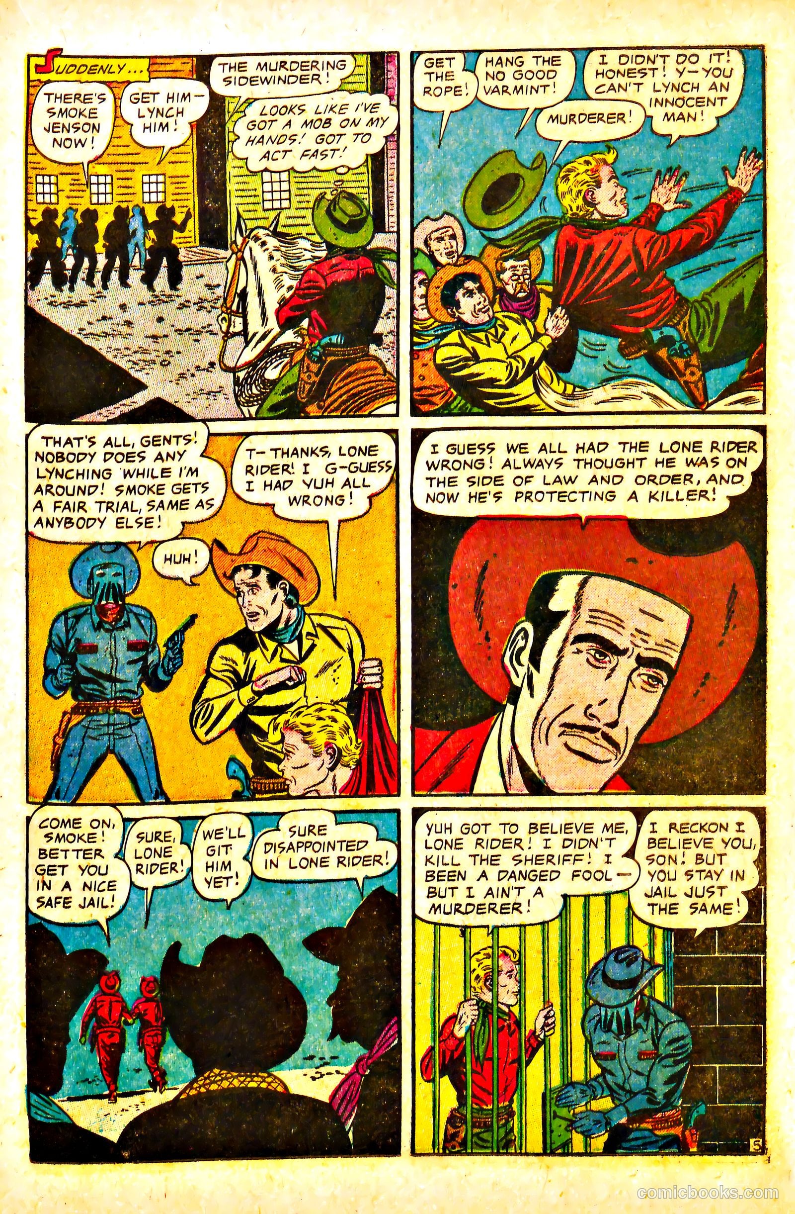 The Lone Rider #13 (1950) — page 23 of 36