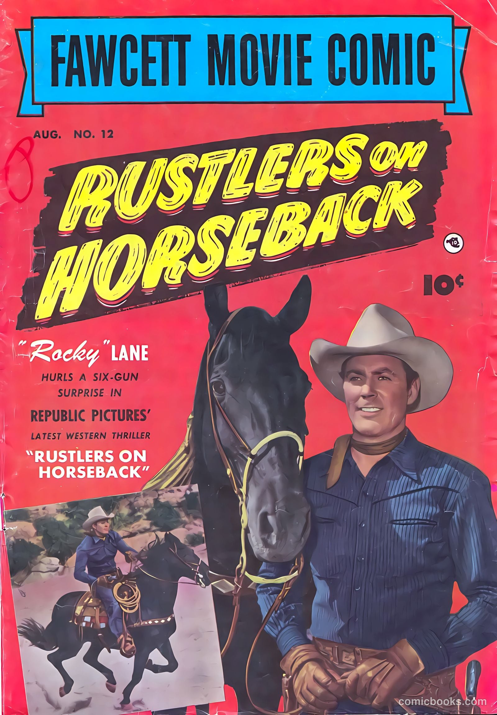 Fawcett Movie Comic 12 - Rustlers On Horseback #1