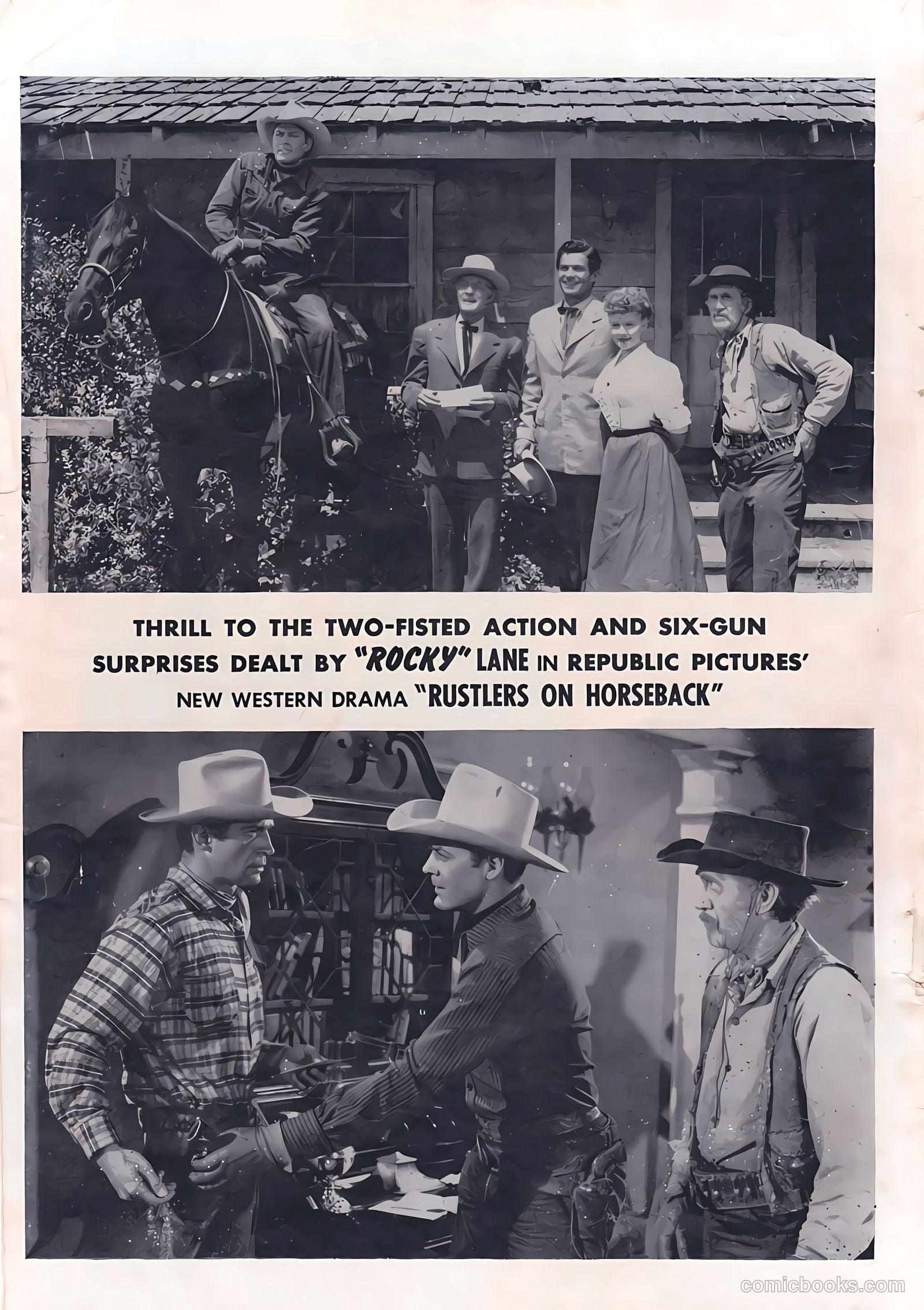 Fawcett Movie Comic 12 - Rustlers On Horseback #1 — page 2 of 36