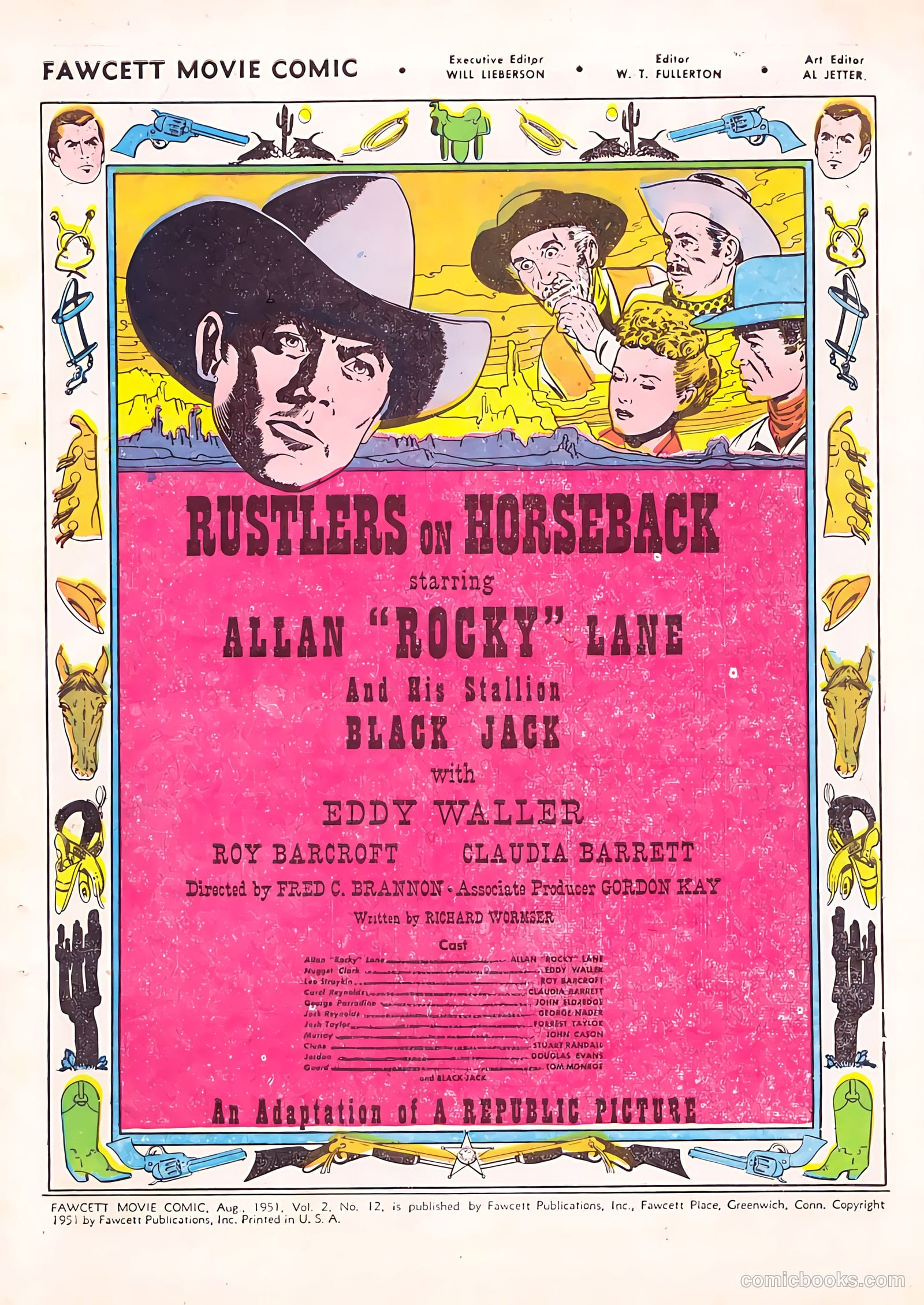 Fawcett Movie Comic 12 - Rustlers On Horseback #1 — page 3 of 36