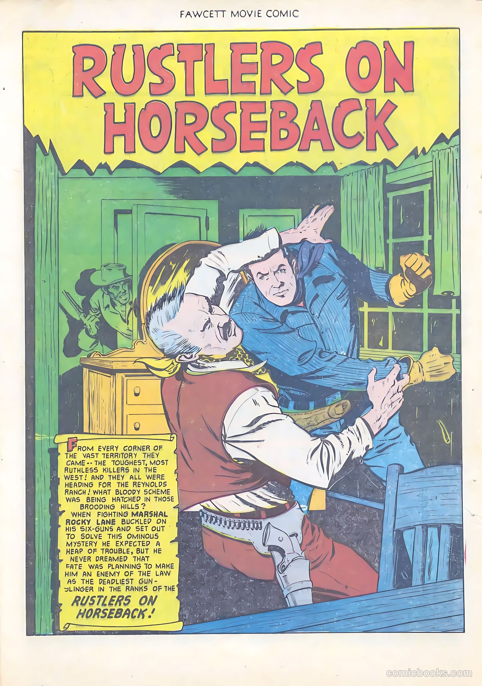Fawcett Movie Comic 12 - Rustlers On Horseback #1 — page 4 of 36