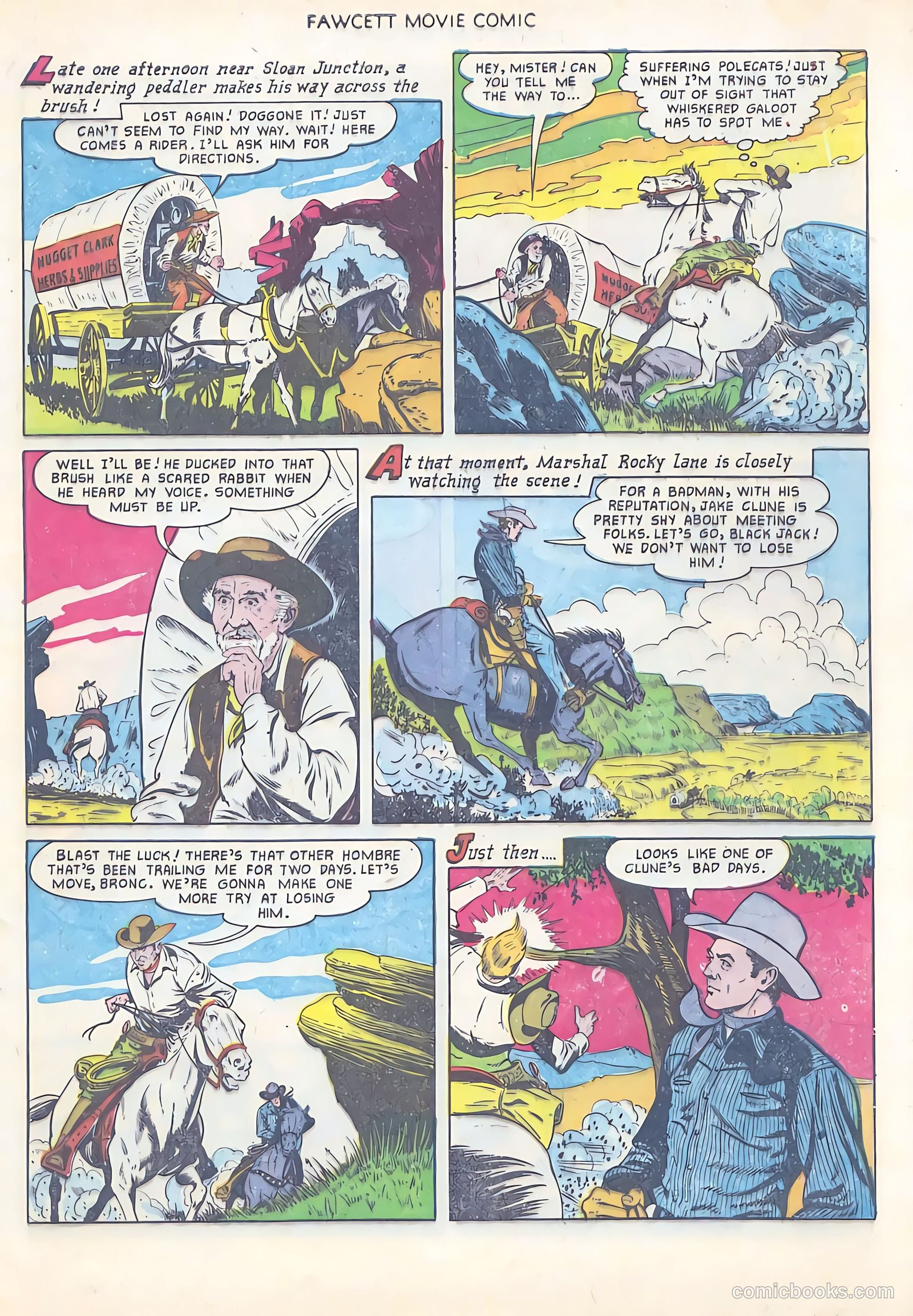 Fawcett Movie Comic 12 - Rustlers On Horseback #1 — page 5 of 36