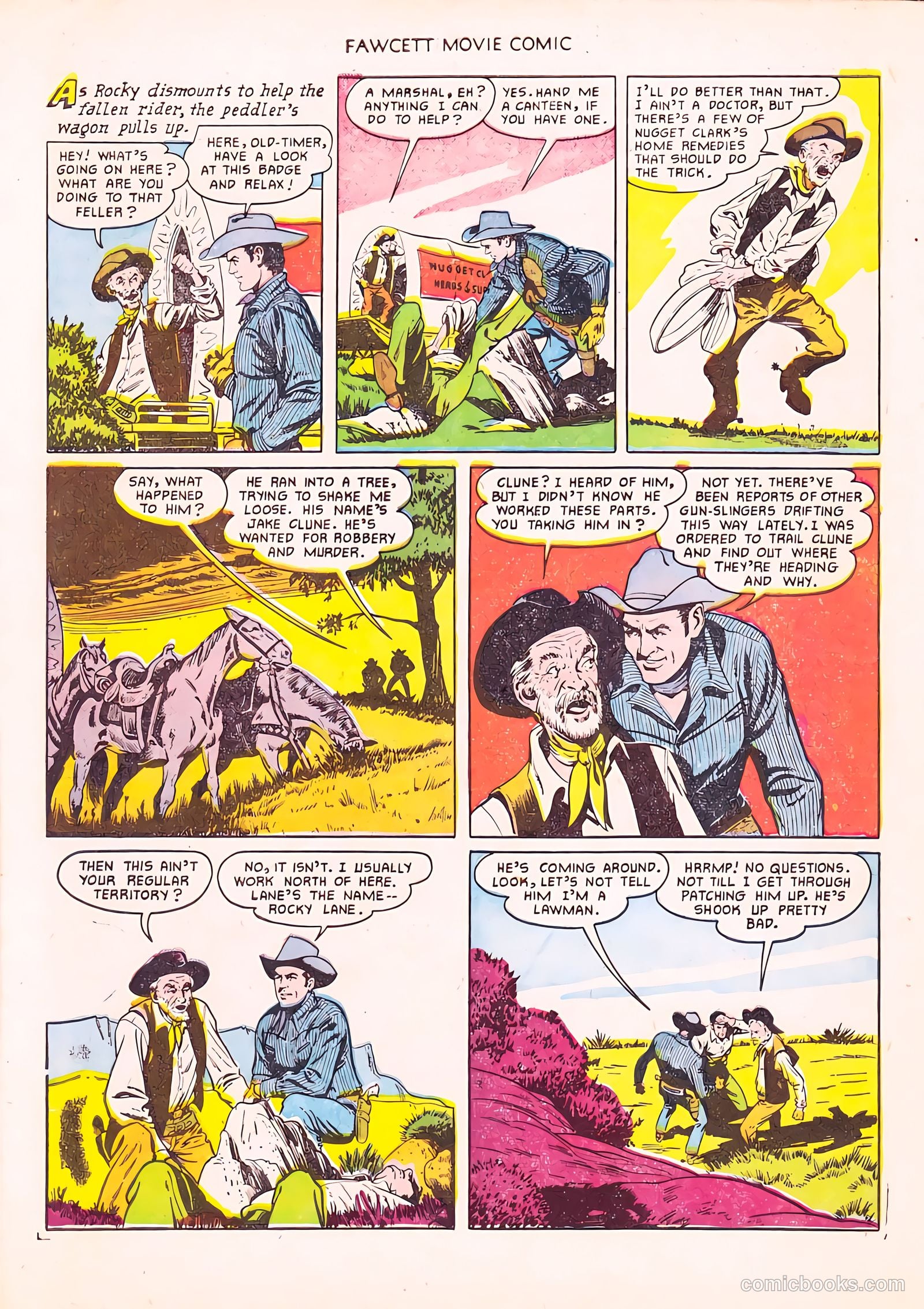 Fawcett Movie Comic 12 - Rustlers On Horseback #1 — page 6 of 36