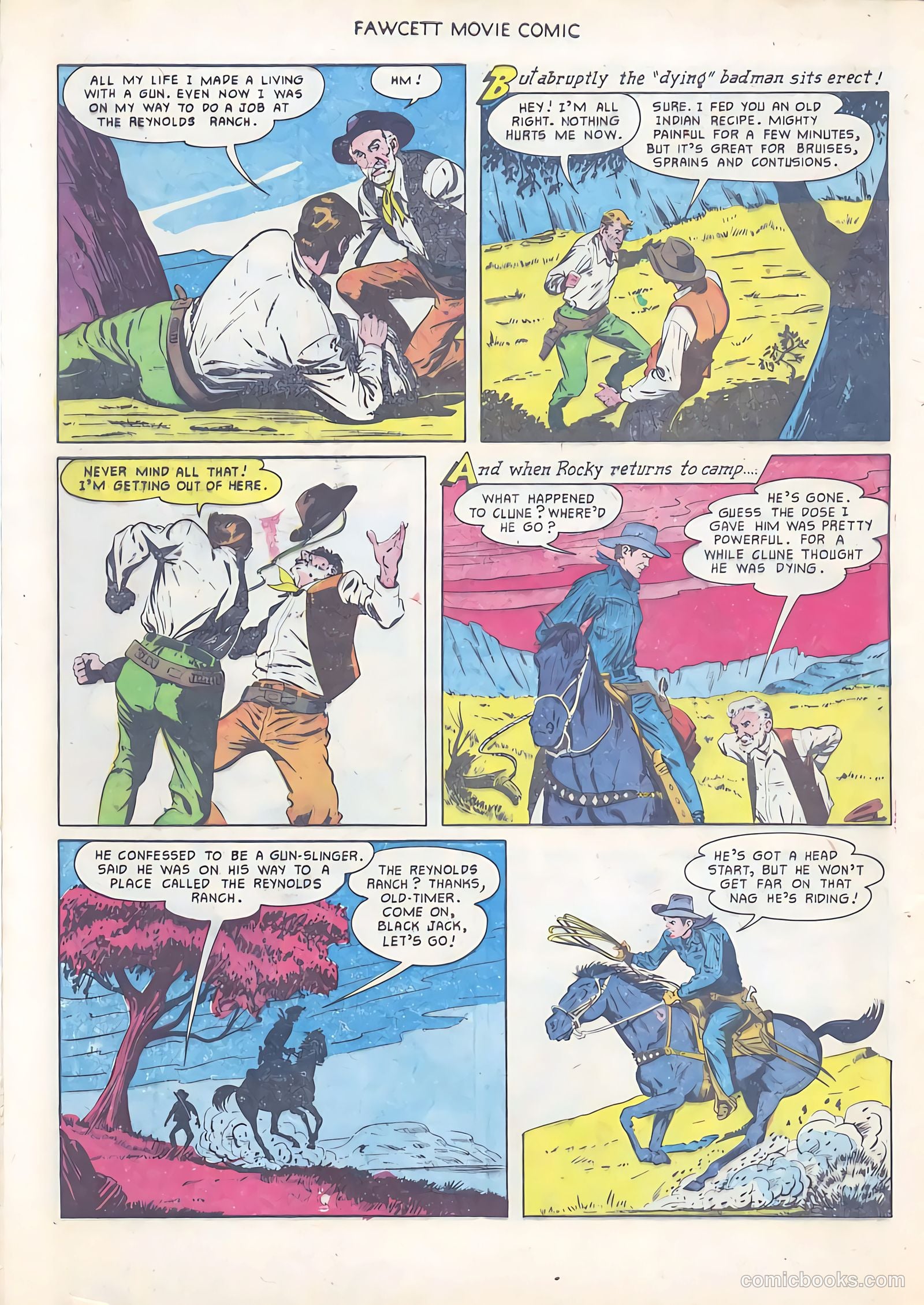 Fawcett Movie Comic 12 - Rustlers On Horseback #1 — page 8 of 36