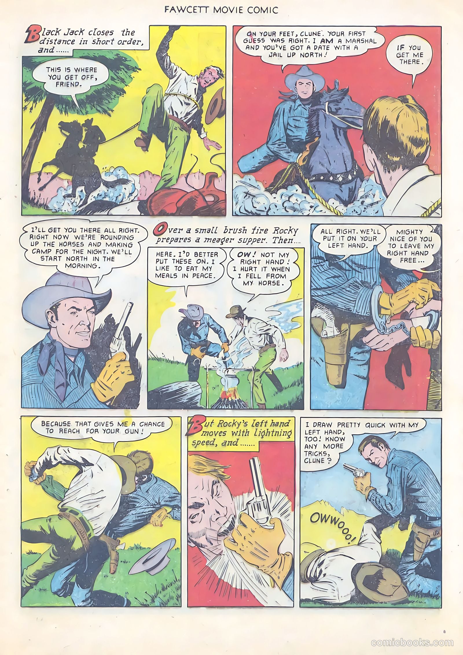 Fawcett Movie Comic 12 - Rustlers On Horseback #1 — page 9 of 36
