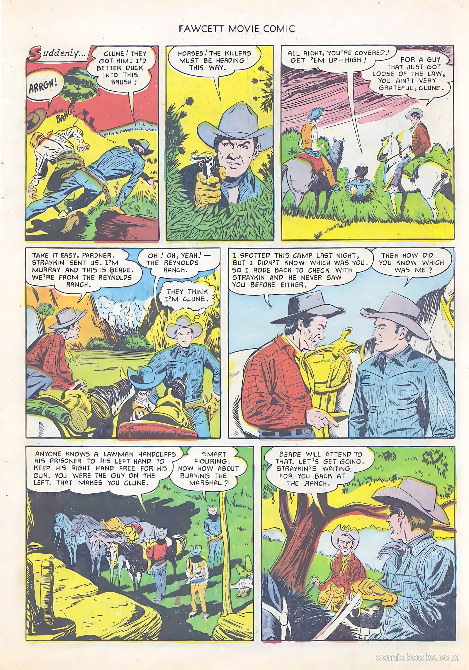 Fawcett Movie Comic 12 - Rustlers On Horseback #1 — page 11 of 36