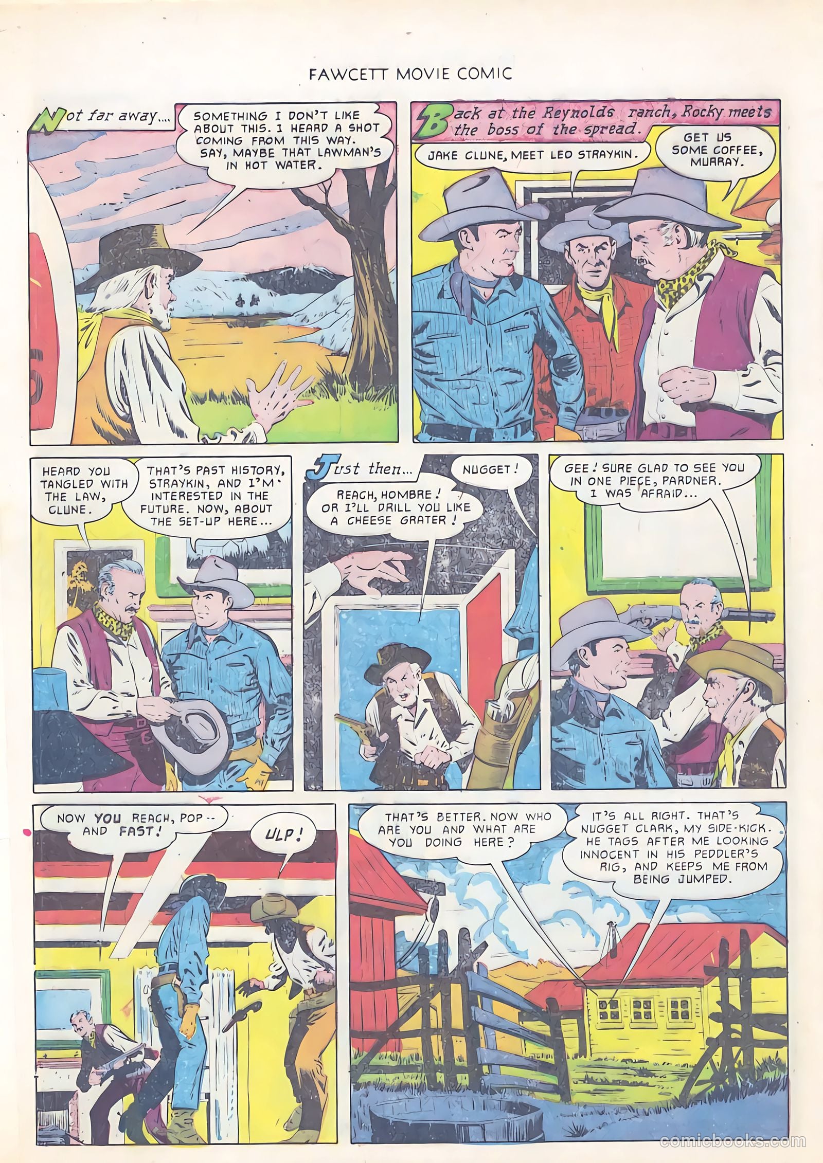 Fawcett Movie Comic 12 - Rustlers On Horseback #1 — page 12 of 36