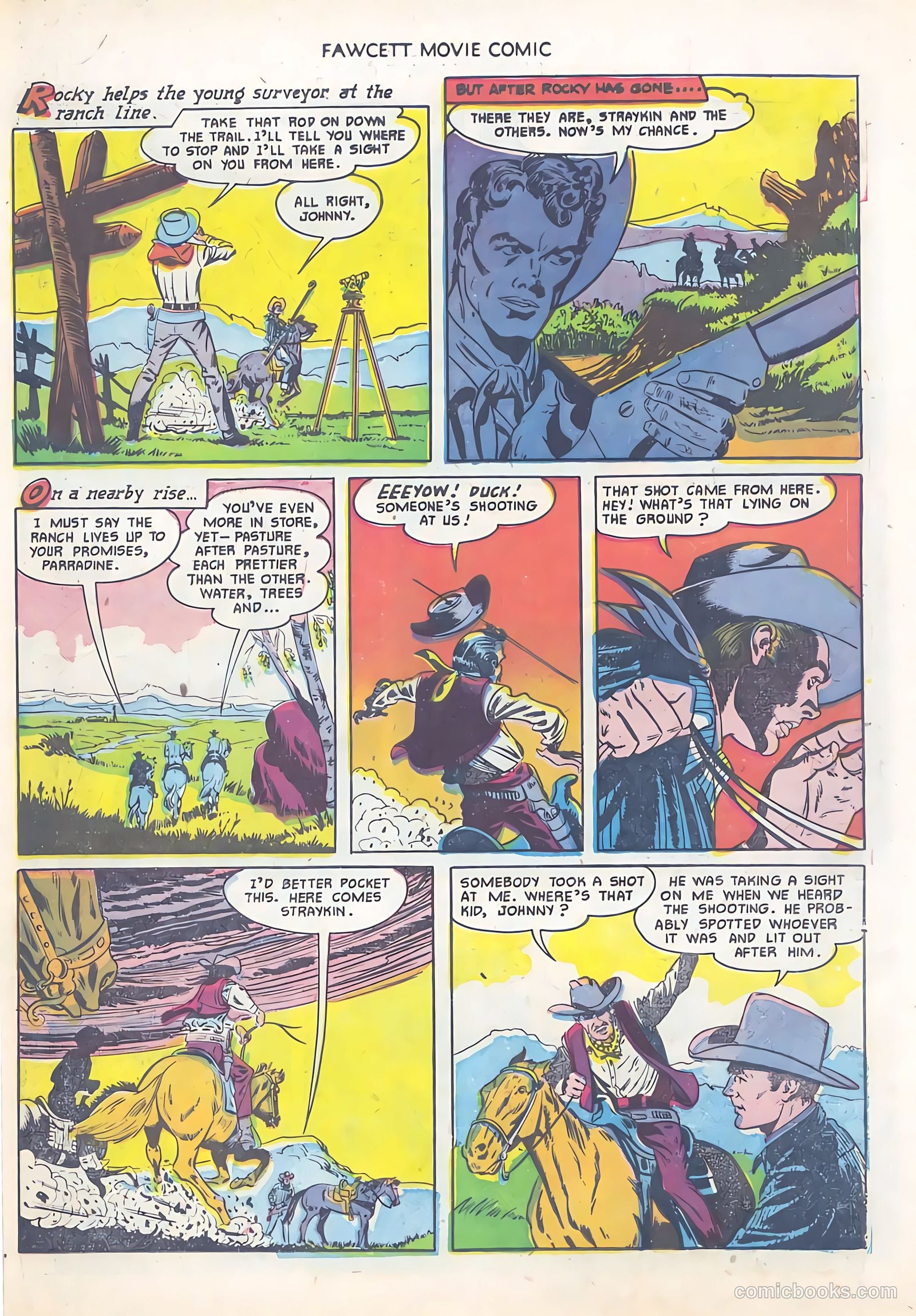Fawcett Movie Comic 12 - Rustlers On Horseback #1 — page 19 of 36