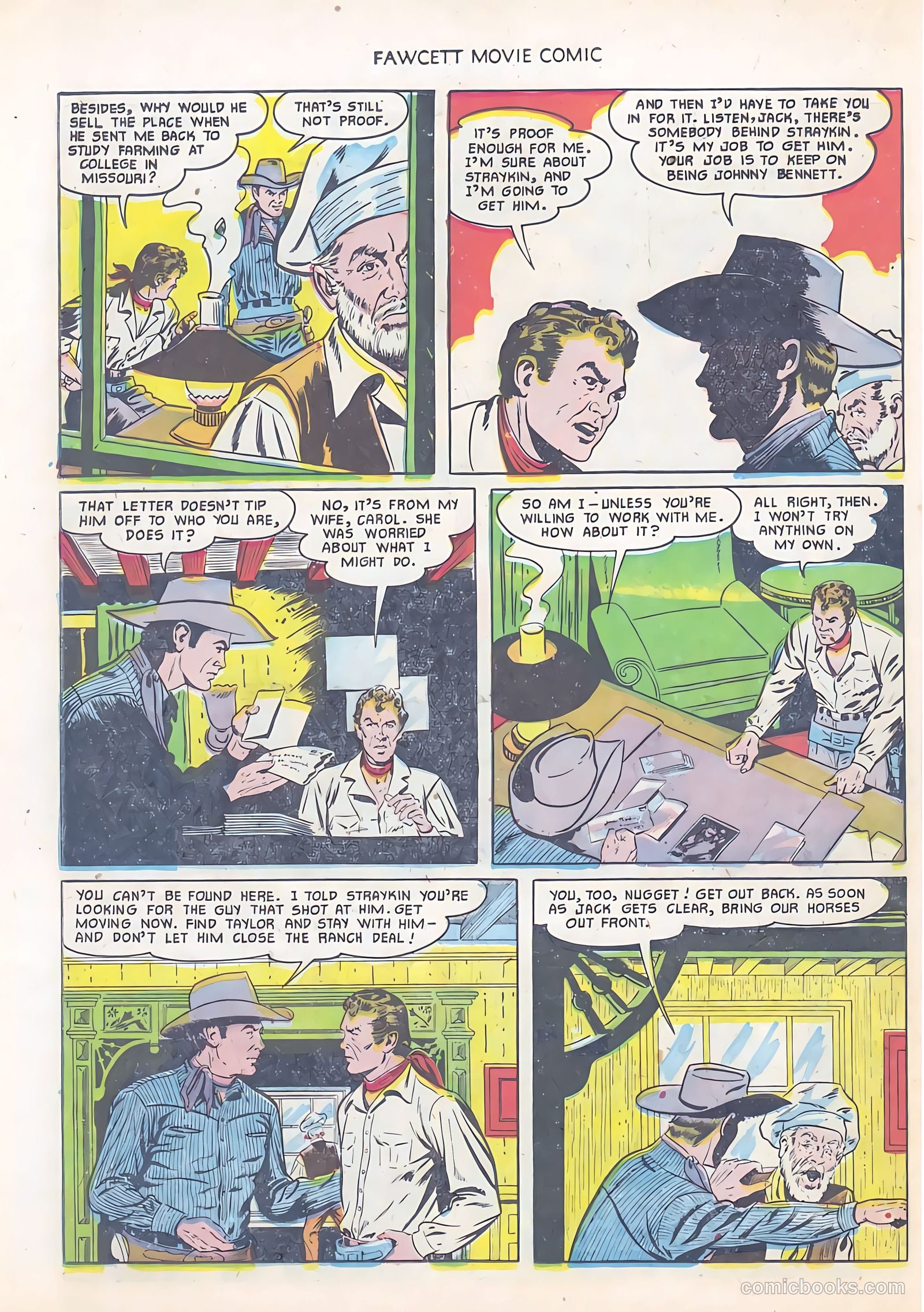 Fawcett Movie Comic 12 - Rustlers On Horseback #1 — page 22 of 36