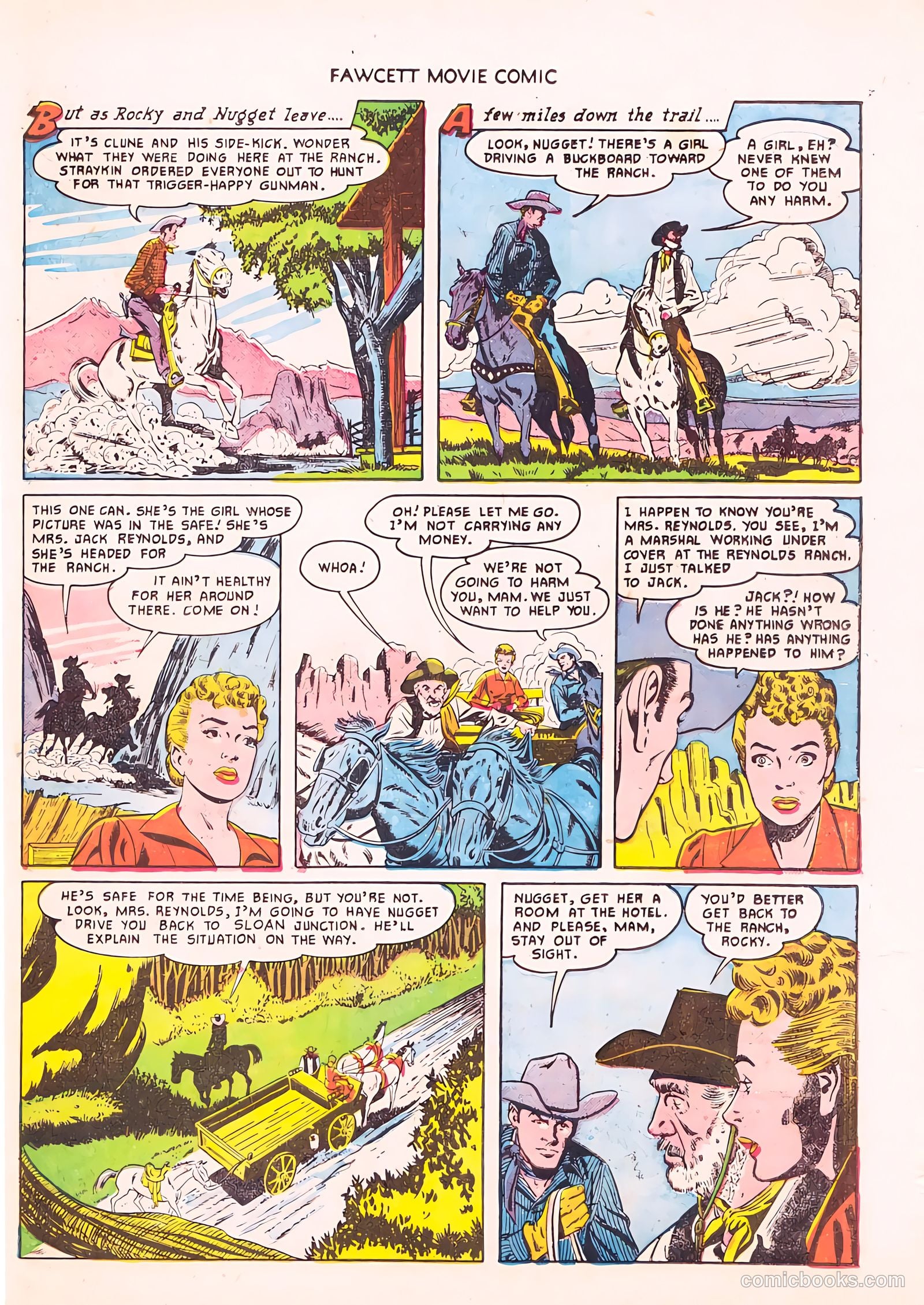Fawcett Movie Comic 12 - Rustlers On Horseback #1 — page 23 of 36