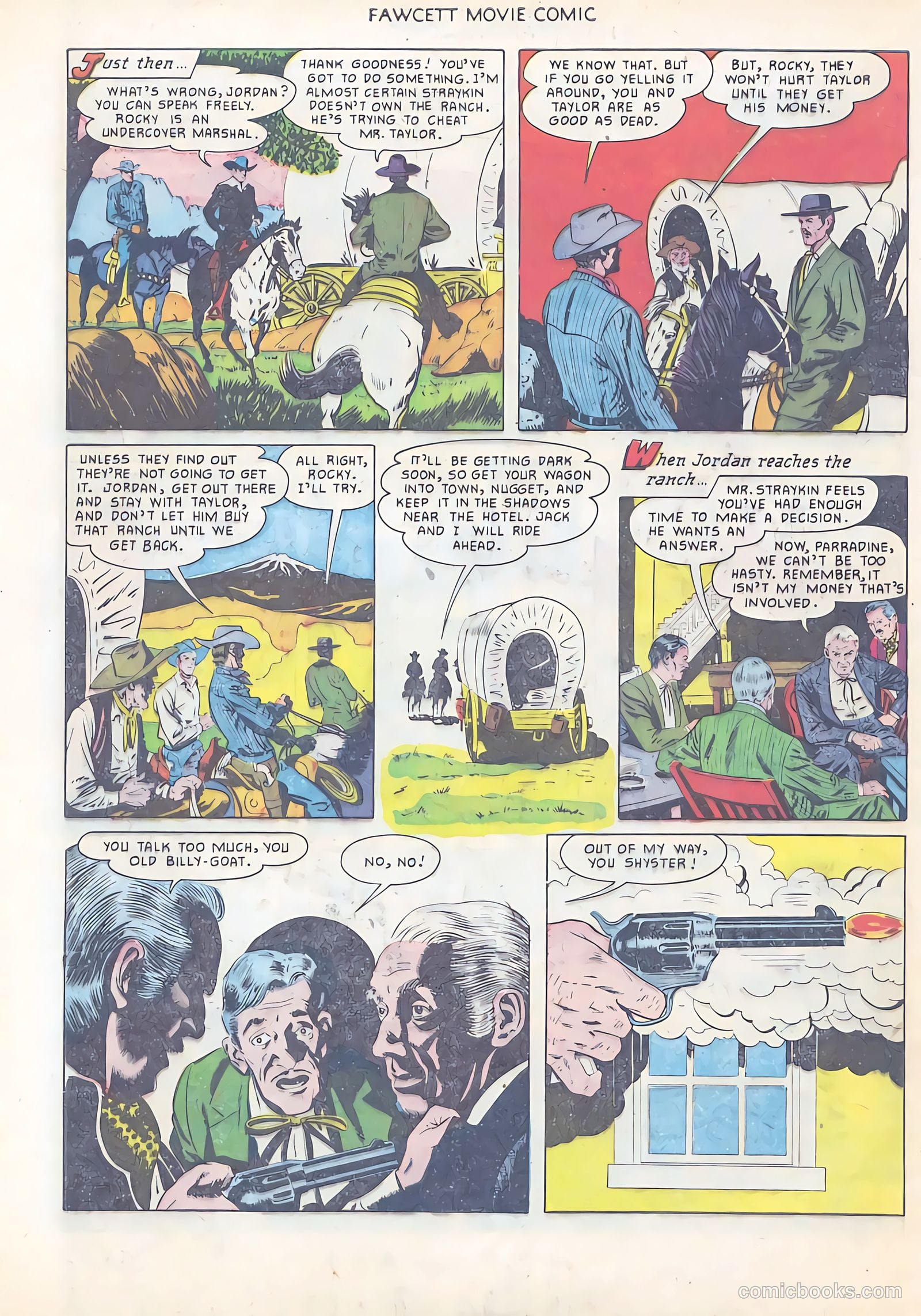 Fawcett Movie Comic 12 - Rustlers On Horseback #1 — page 28 of 36