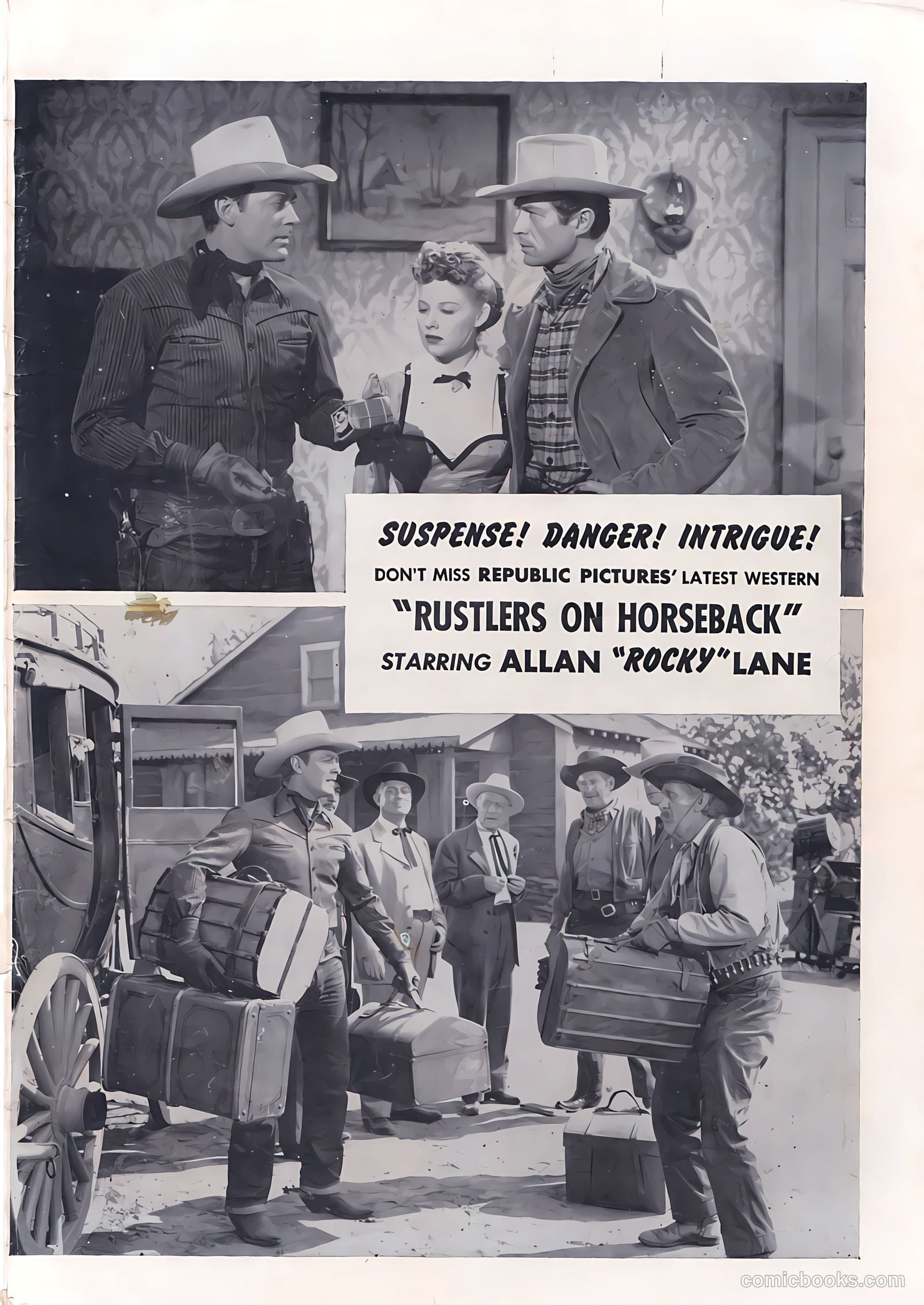 Fawcett Movie Comic 12 - Rustlers On Horseback #1 — page 35 of 36
