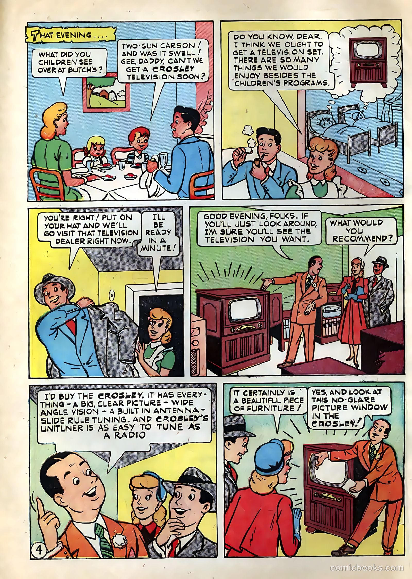 Tee and Vee Crosley in Television Land Comics #nn (1951) — page 4 of 48