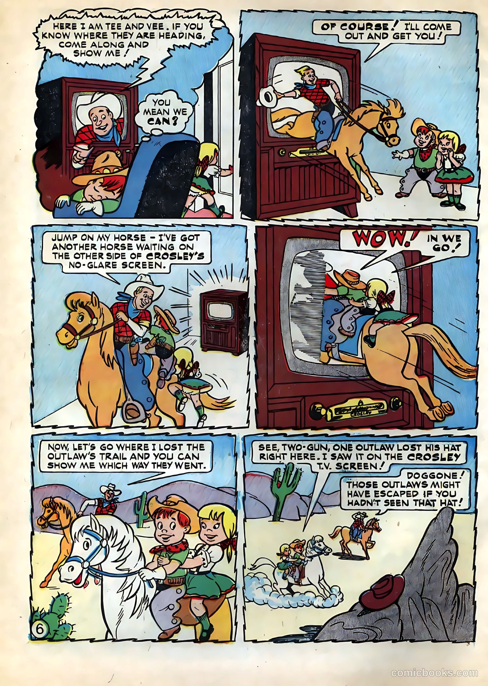Tee and Vee Crosley in Television Land Comics #nn (1951) — page 6 of 48