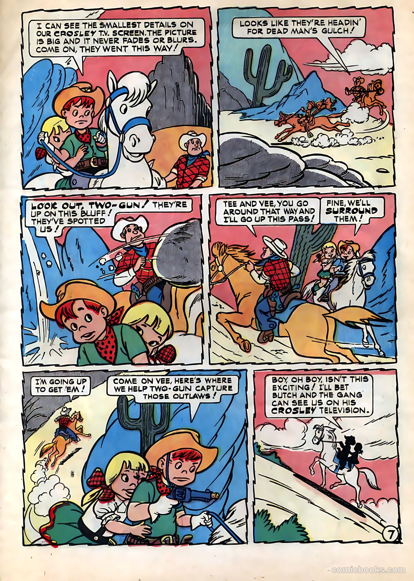 Tee and Vee Crosley in Television Land Comics #nn (1951) — page 7 of 48