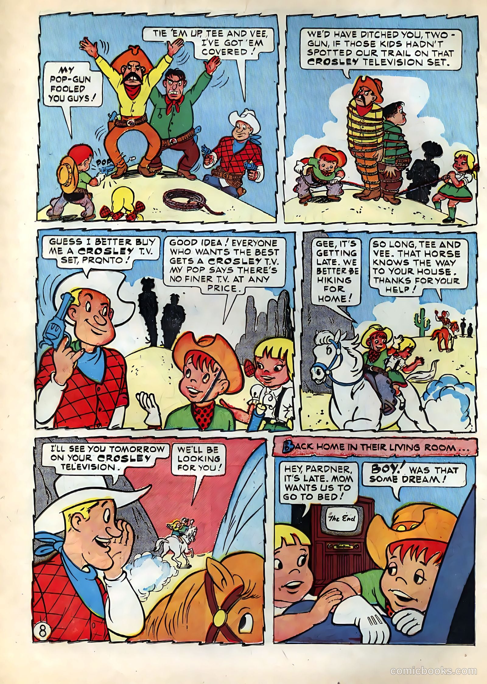 Tee and Vee Crosley in Television Land Comics #nn (1951) — page 8 of 48
