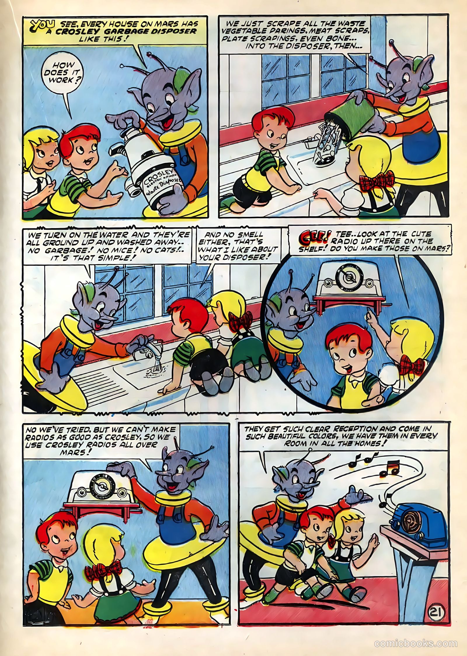 Tee and Vee Crosley in Television Land Comics #nn (1951) — page 21 of 48
