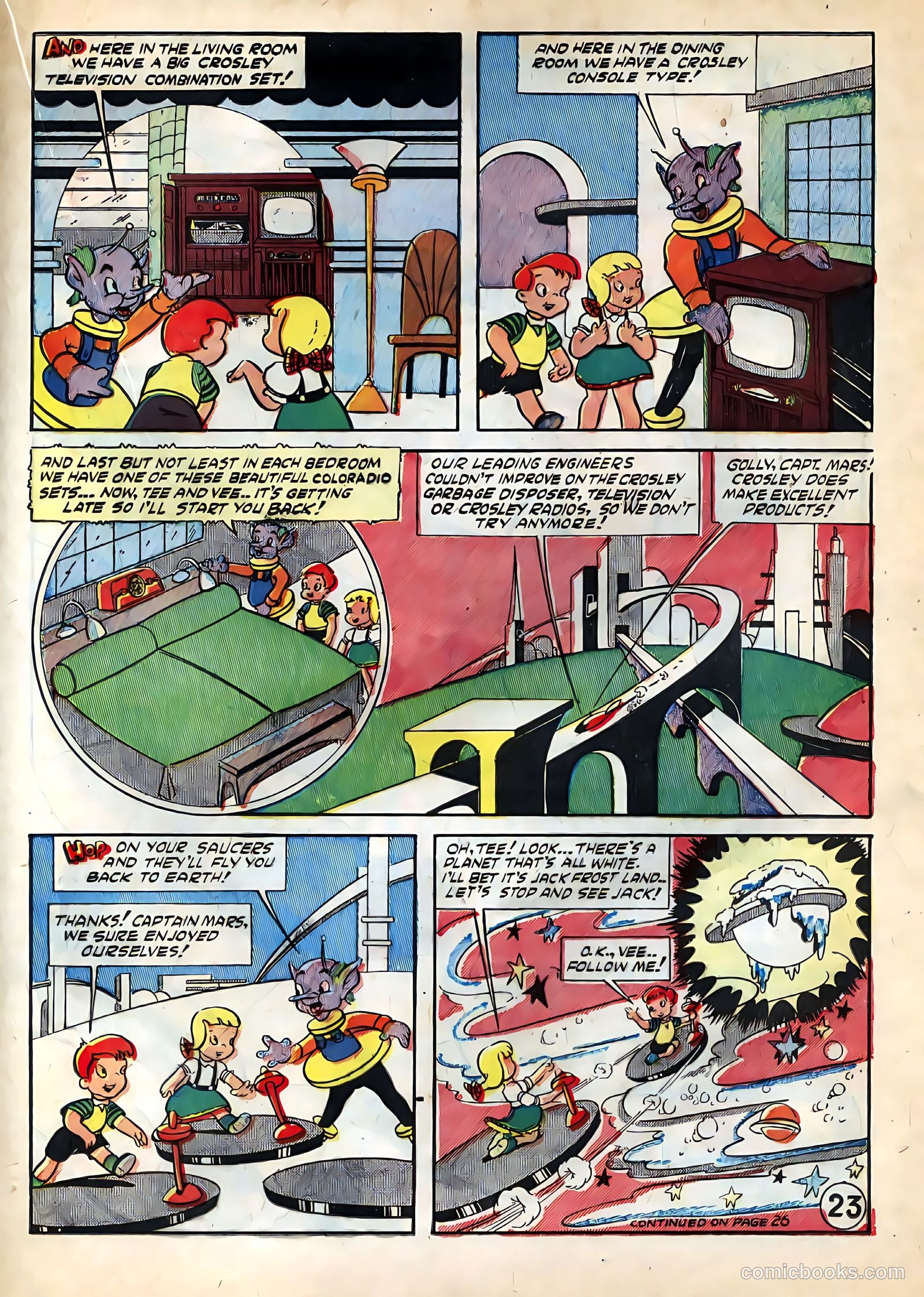 Tee and Vee Crosley in Television Land Comics #nn (1951) — page 23 of 48